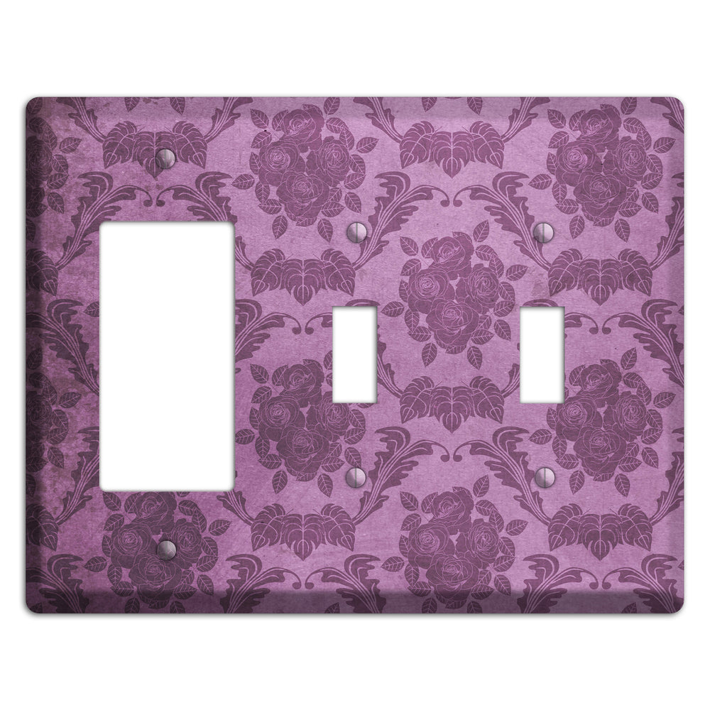 Bouquet Vintage Rose Damask Rocker / 2 Toggle Wallplate