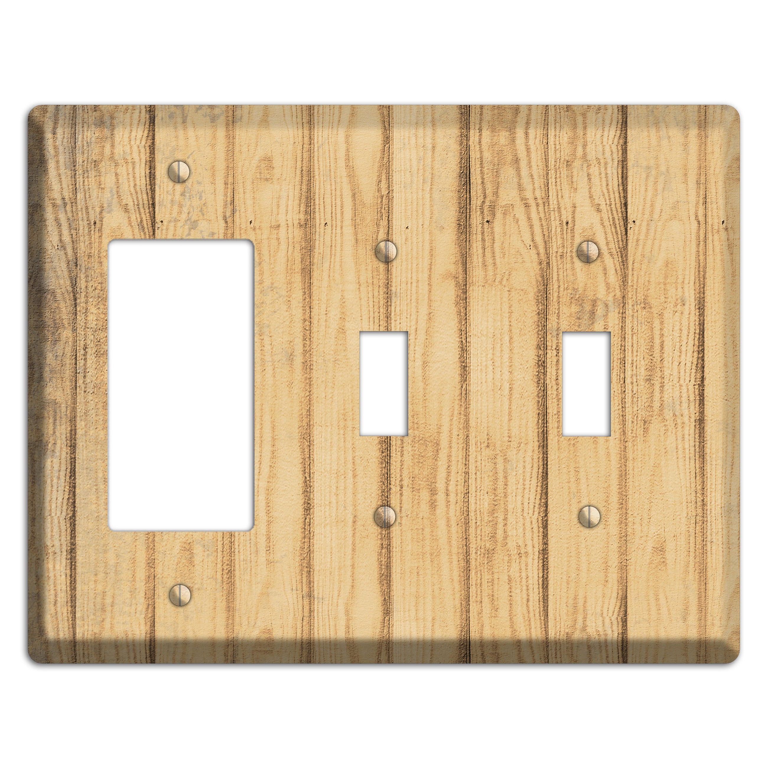 Twine Weathered Wood Rocker / 2 Toggle Wallplate