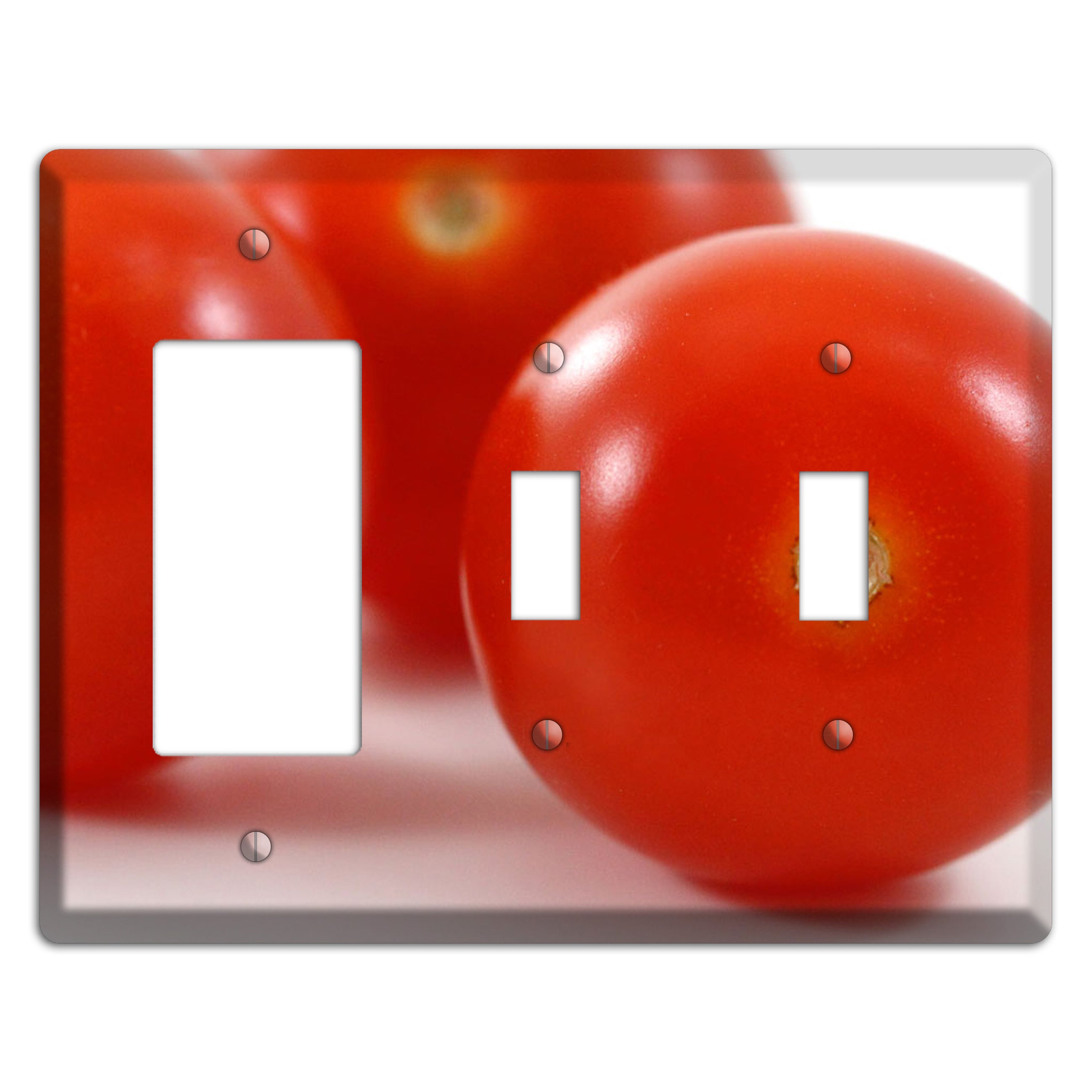 Tomoatoes Large Rocker / 2 Toggle Wallplate