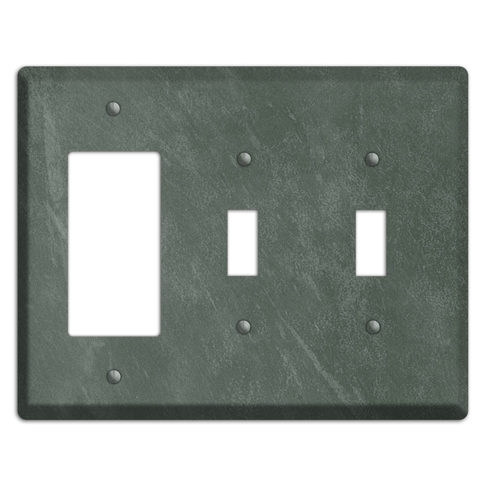 Chalk Dark Green Rocker / 2 Toggle Wallplate