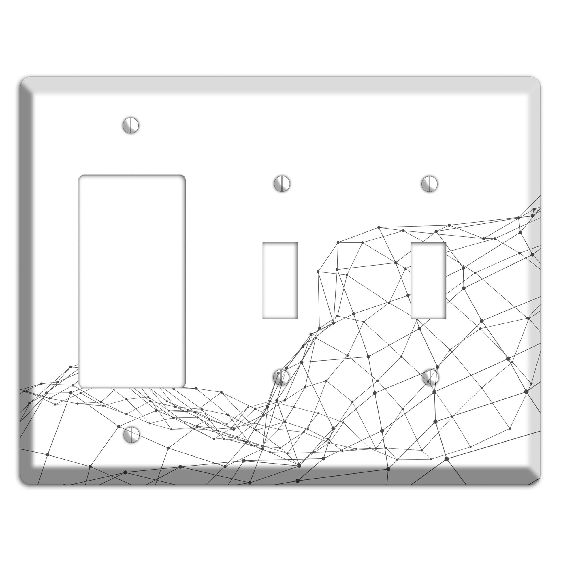 Linear H Rocker / 2 Toggle Wallplate