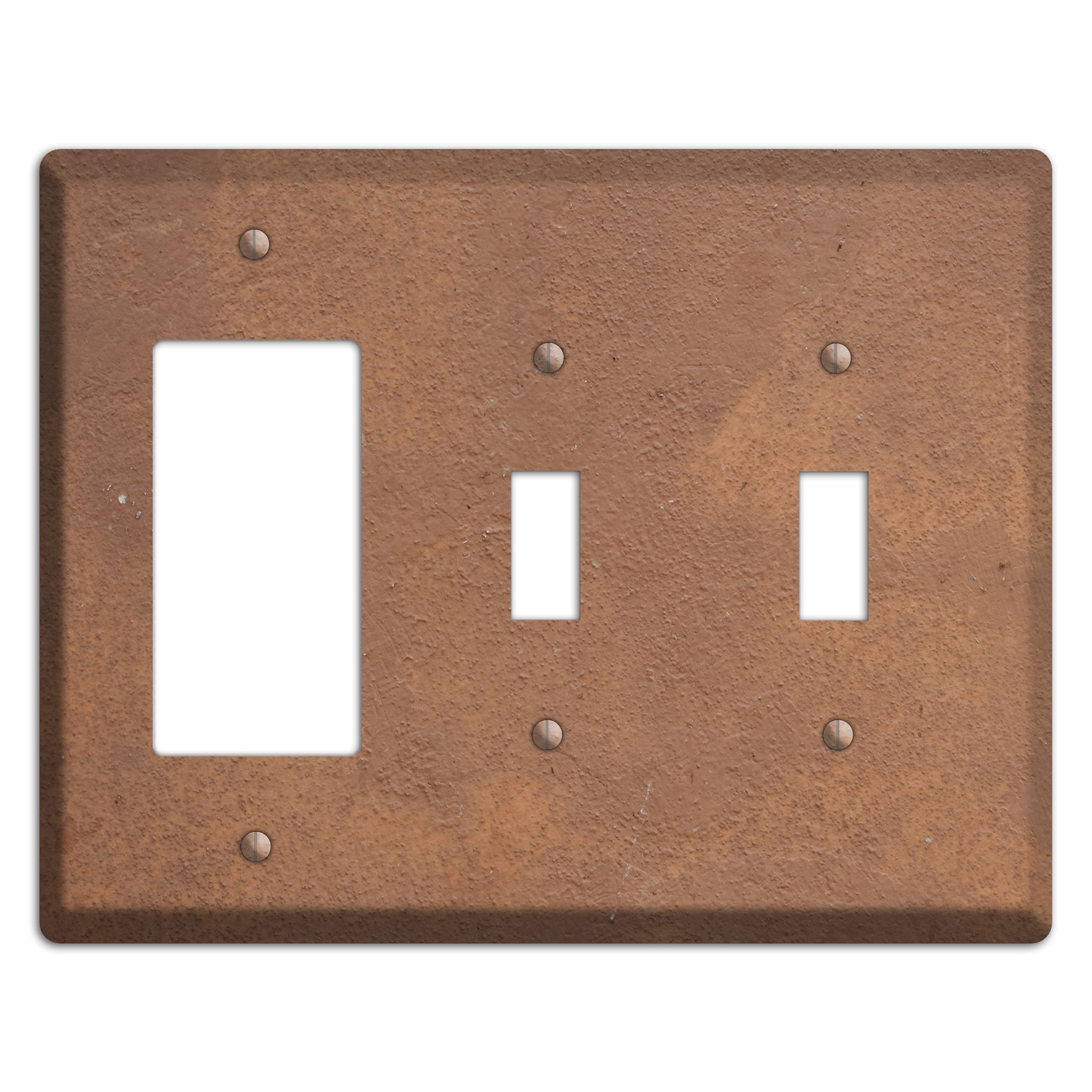Brown Concrete Rocker / 2 Toggle Wallplate