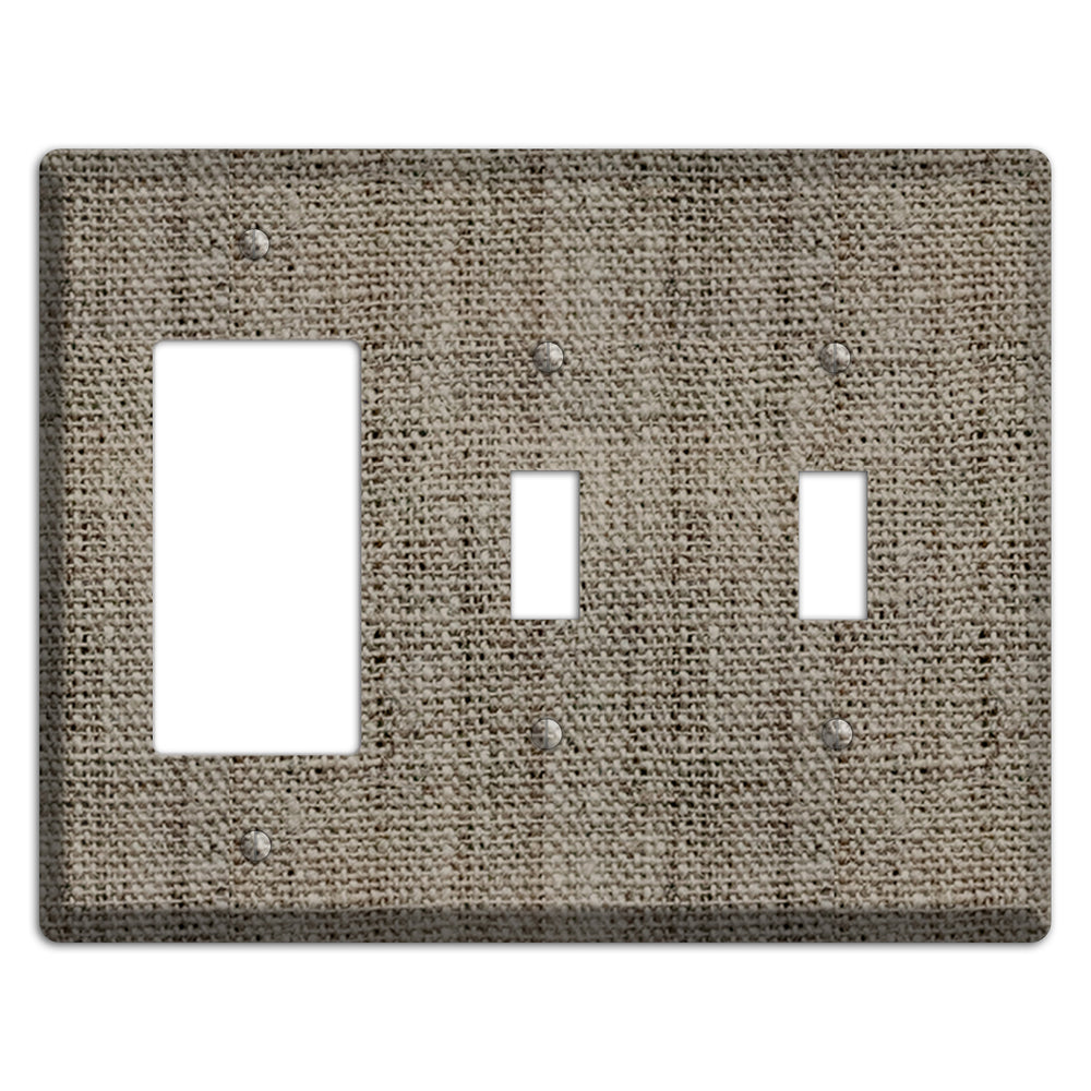 Makara Burlap Rocker / 2 Toggle Wallplate