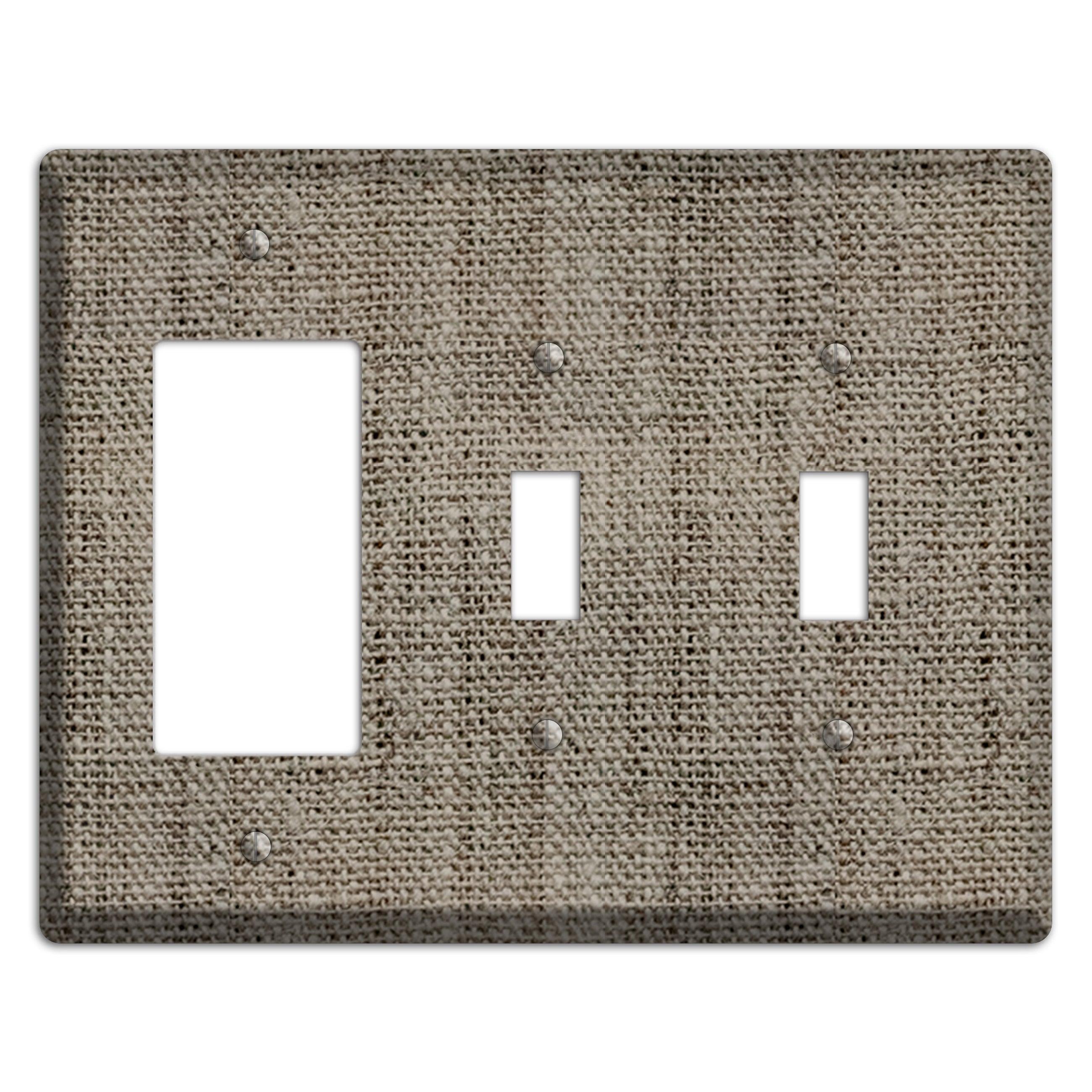 Makara Burlap Rocker / 2 Toggle Wallplate