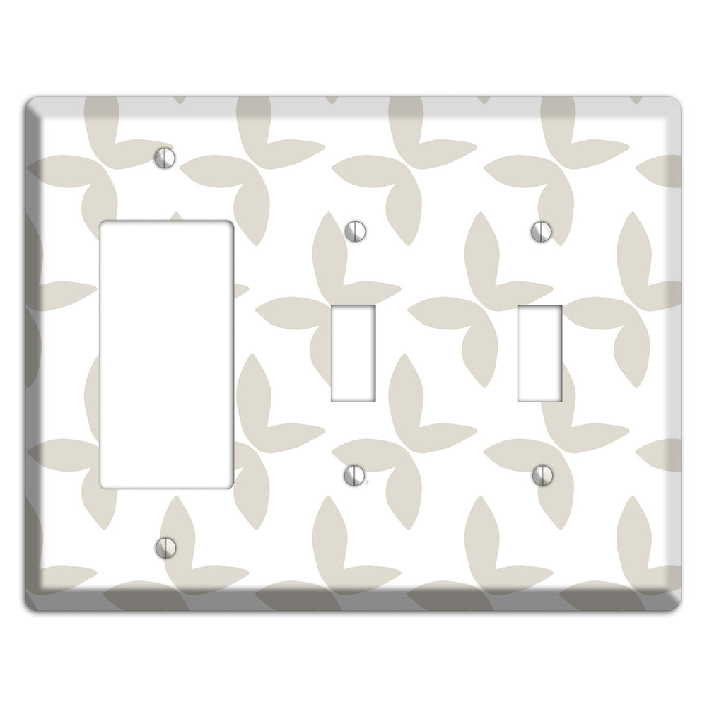 Simple Scandanavian Style O Rocker / 2 Toggle Wallplate