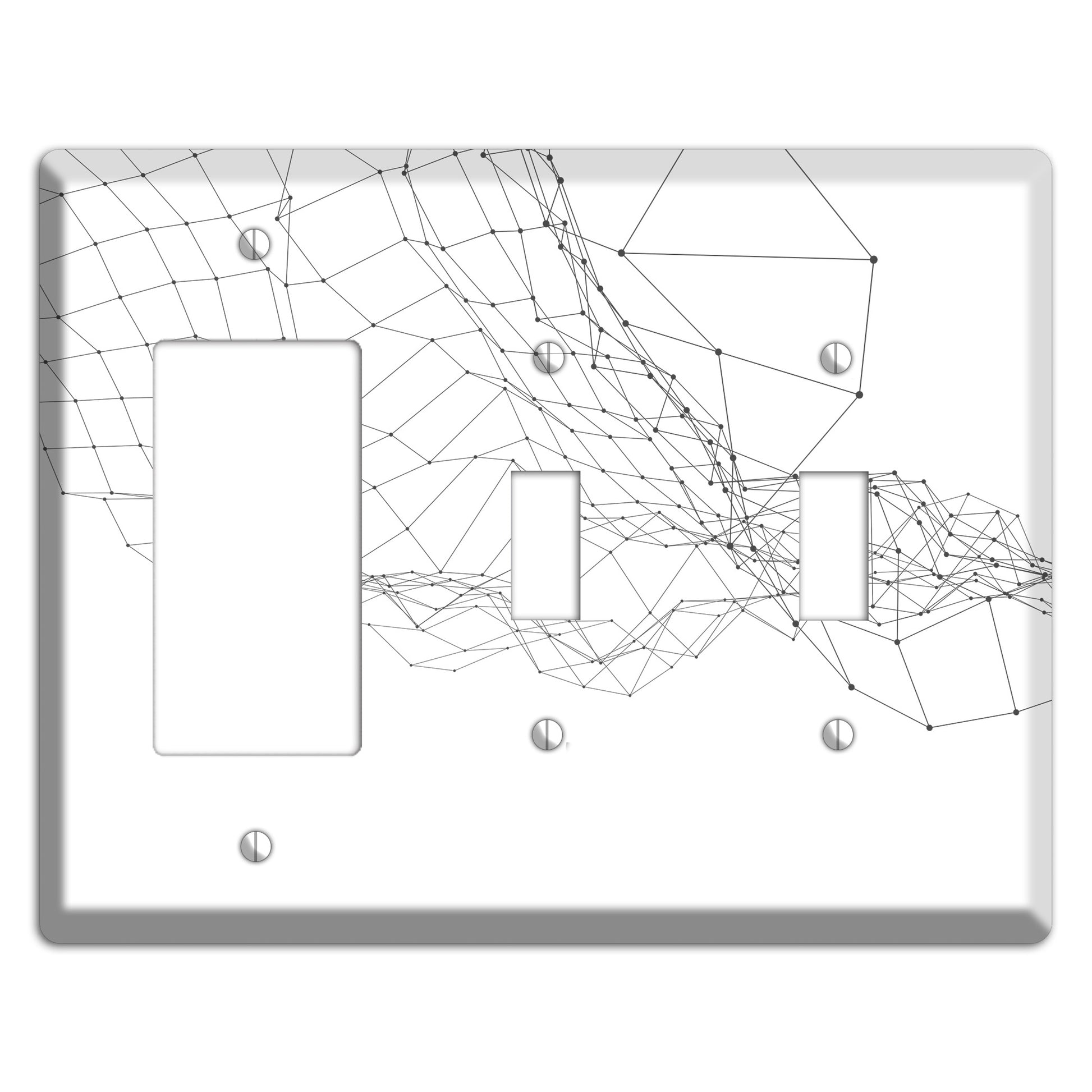 Linear I Rocker / 2 Toggle Wallplate