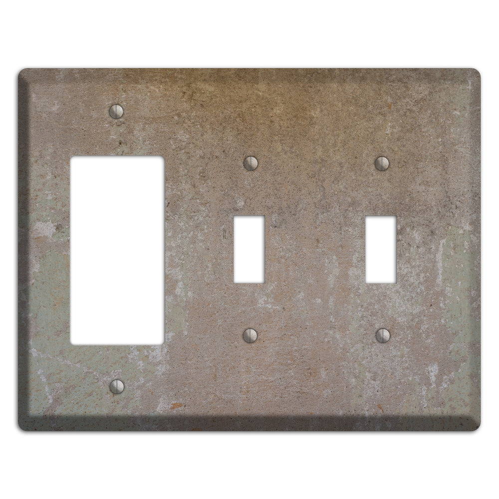 Old Concrete 8 Rocker / 2 Toggle Wallplate