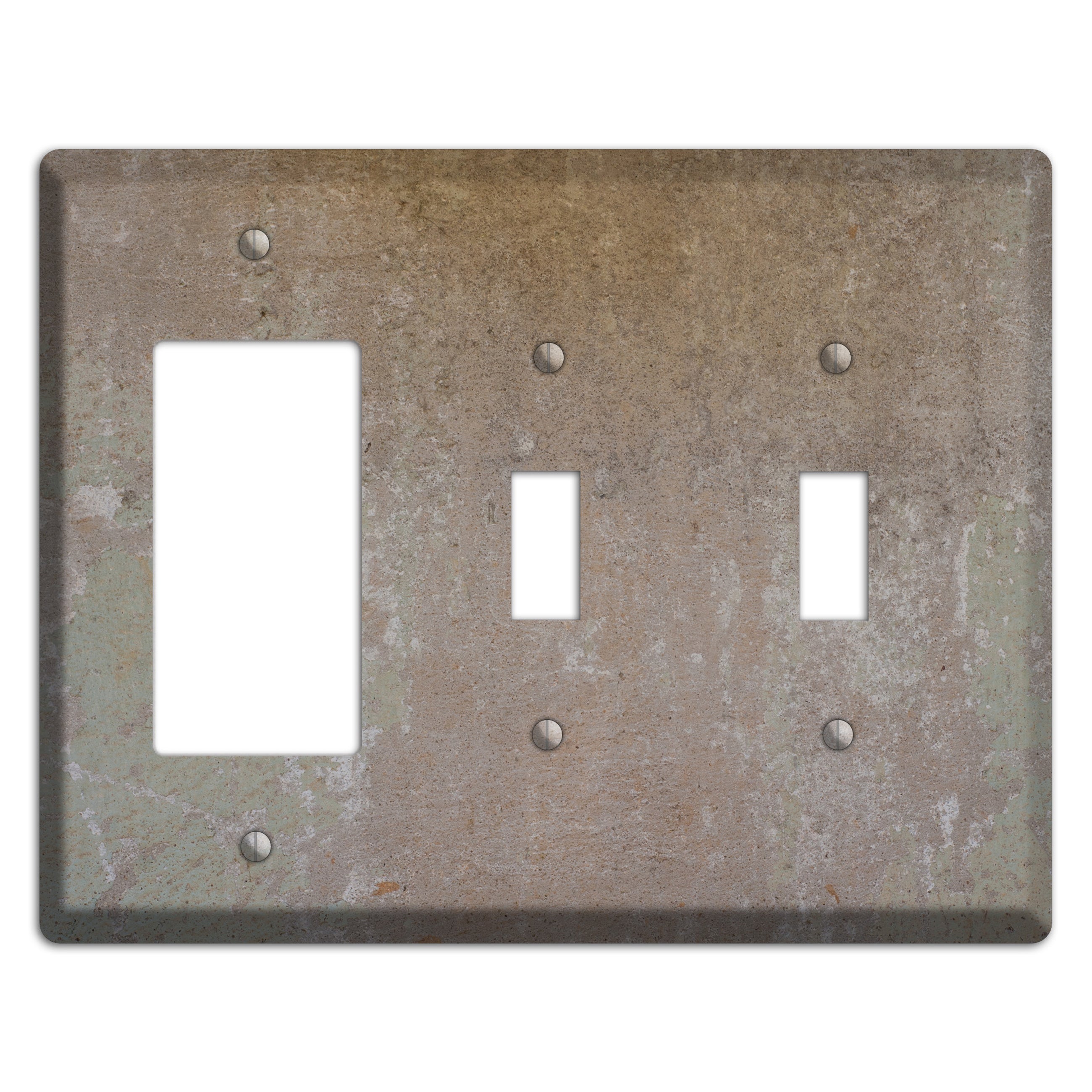 Old Concrete 8 Rocker / 2 Toggle Wallplate