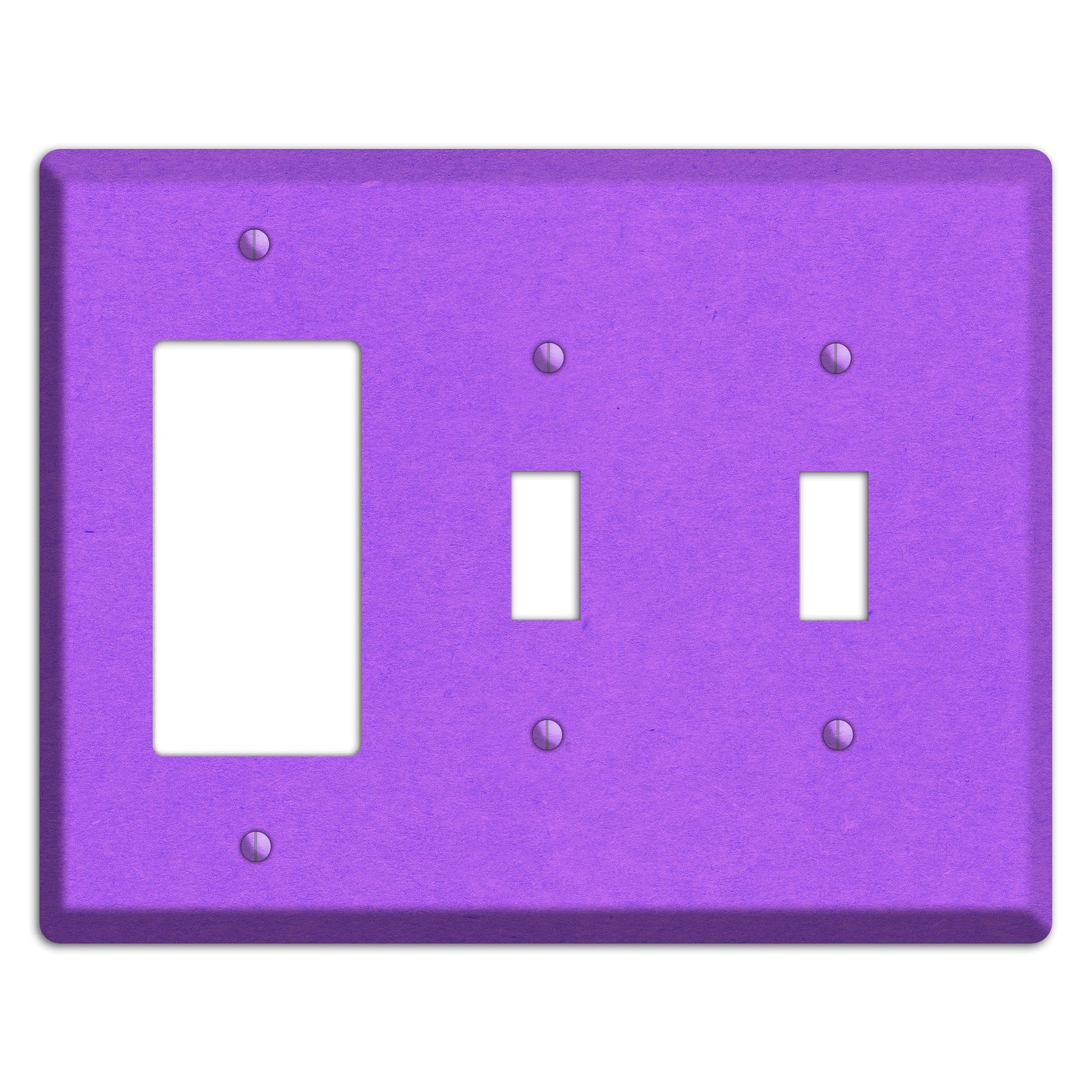 Dark Orchid Kraft Rocker / 2 Toggle Wallplate