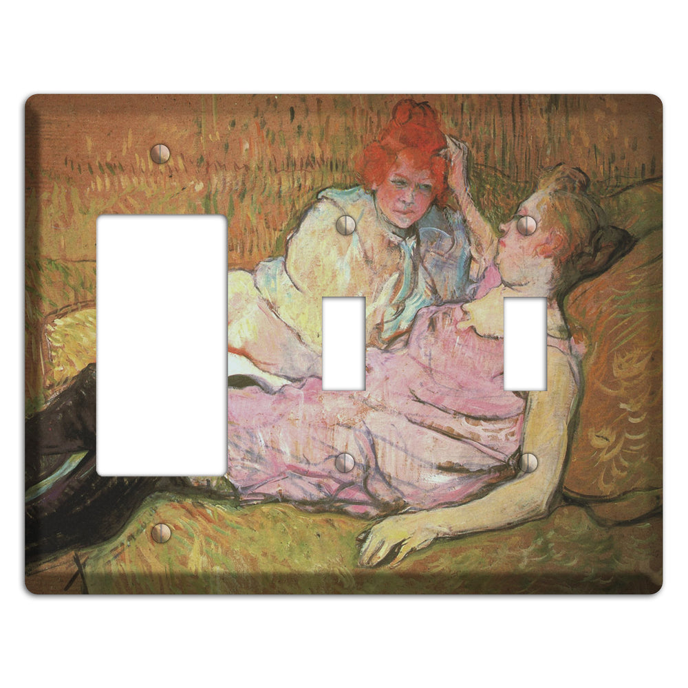 Toulouse-Lautrec 2 Rocker / 2 Toggle Wallplate