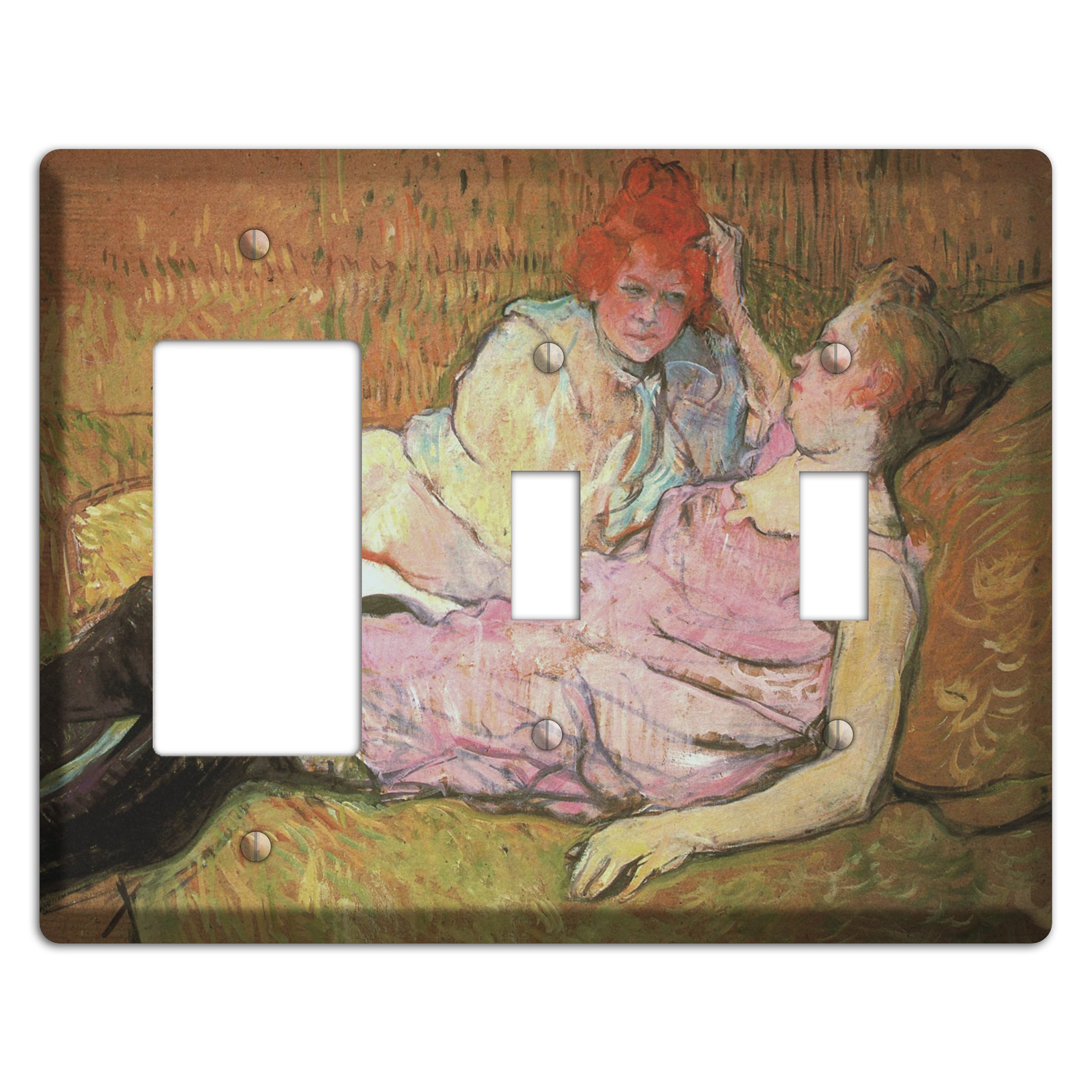 Toulouse-Lautrec 2 Rocker / 2 Toggle Wallplate