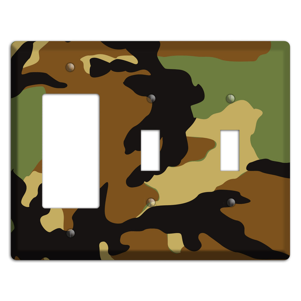 Camoflauge Rocker / 2 Toggle Wallplate