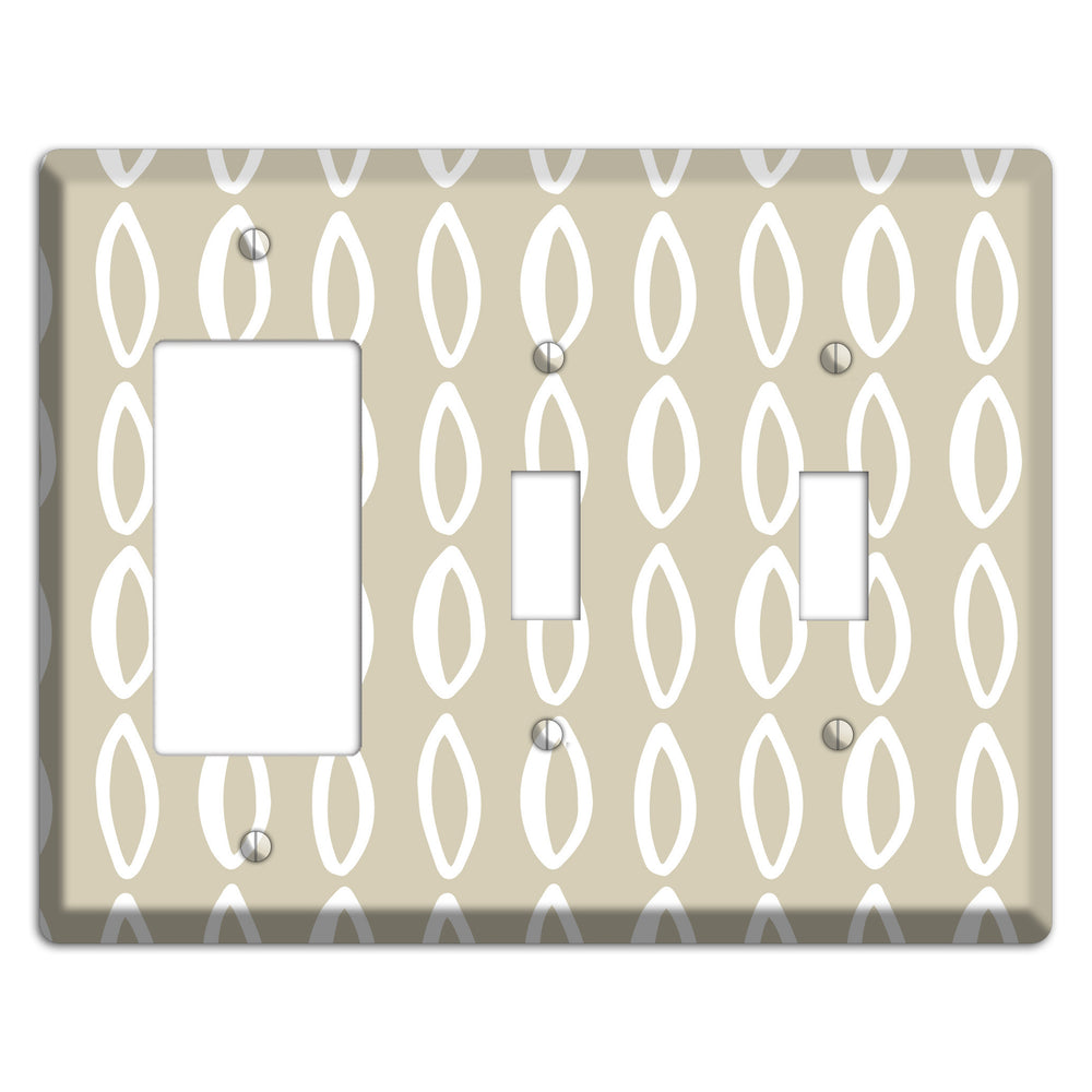 Simple Scandanavian Style Z Rocker / 2 Toggle Wallplate