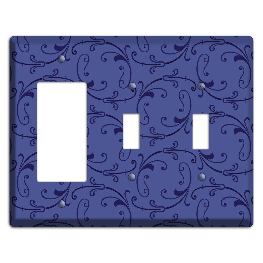 Green and Brown Argyle Rocker / 2 Toggle Wallplate