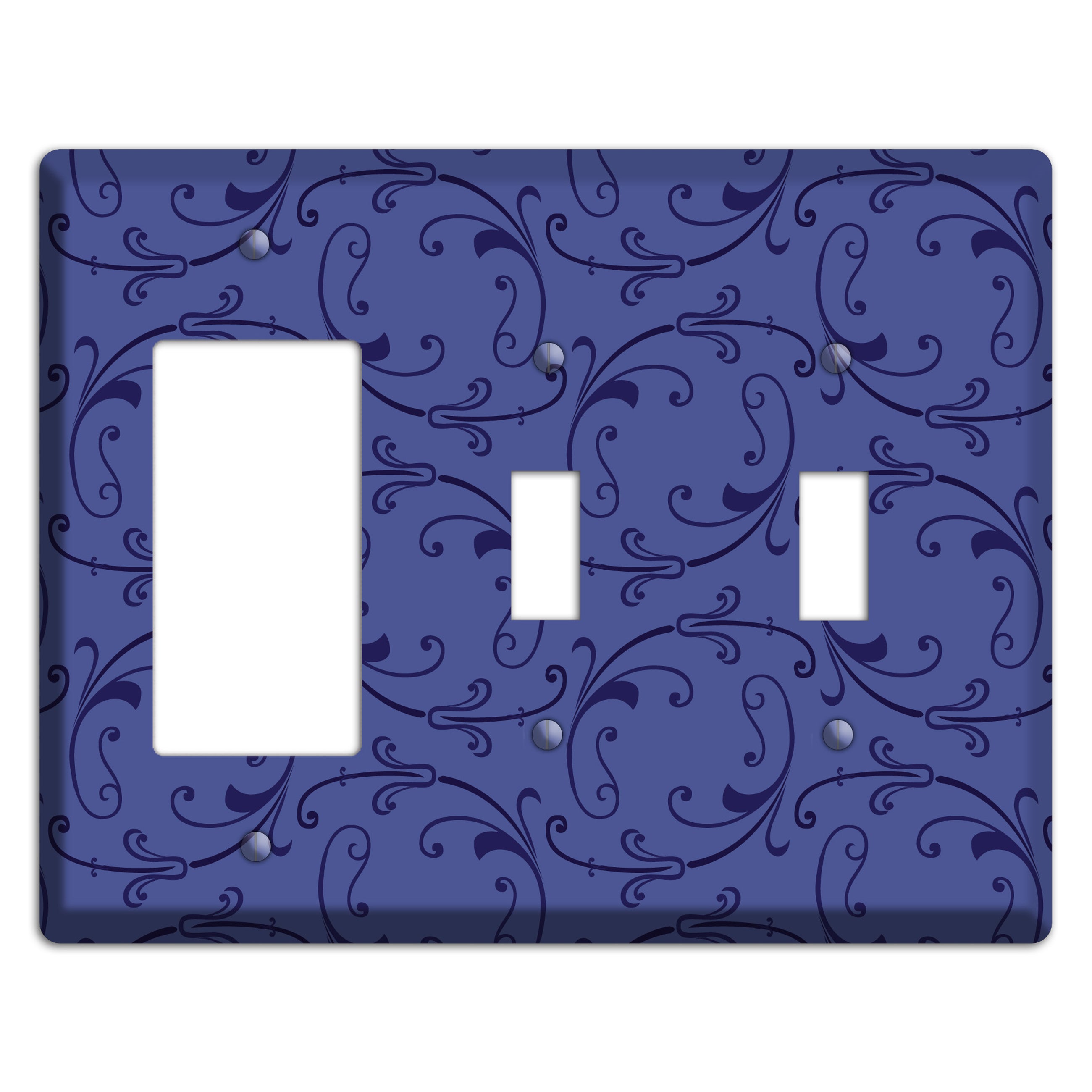 Green and Brown Argyle Rocker / 2 Toggle Wallplate
