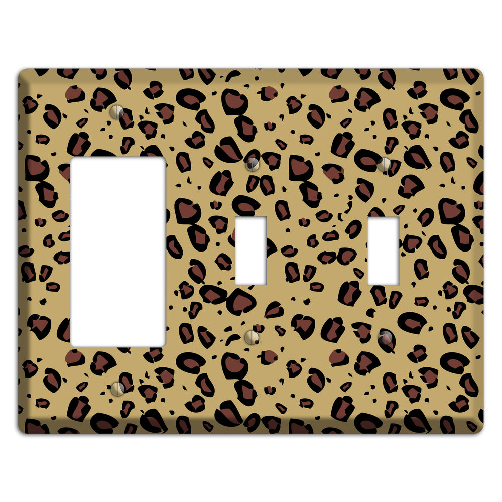 Leopard Rocker / 2 Toggle Wallplate