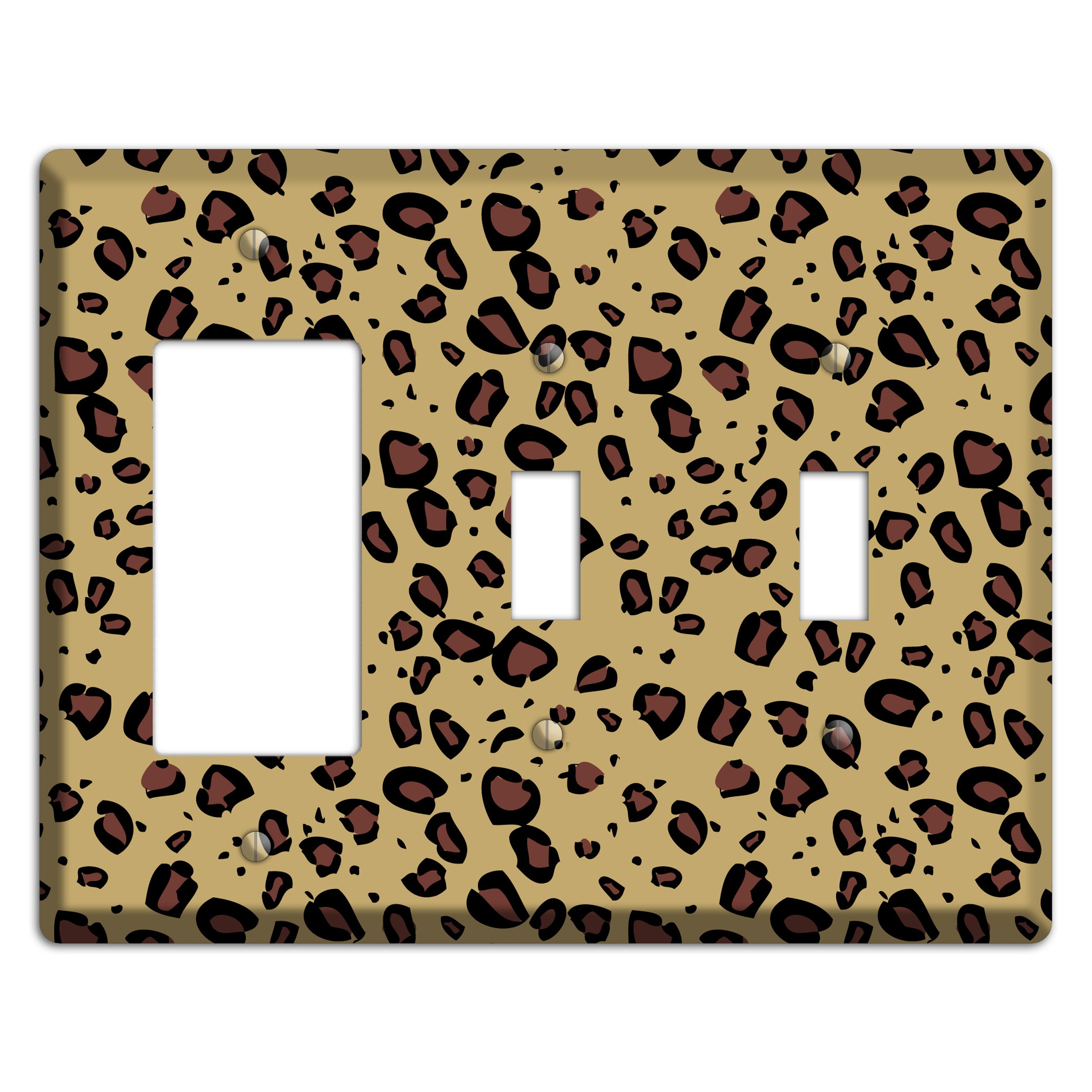 Leopard Rocker / 2 Toggle Wallplate