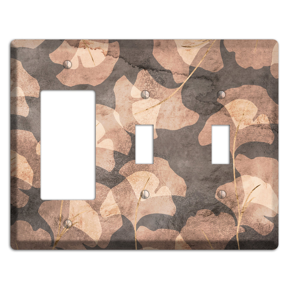Watercolor Ginkgo Rocker / 2 Toggle Wallplate