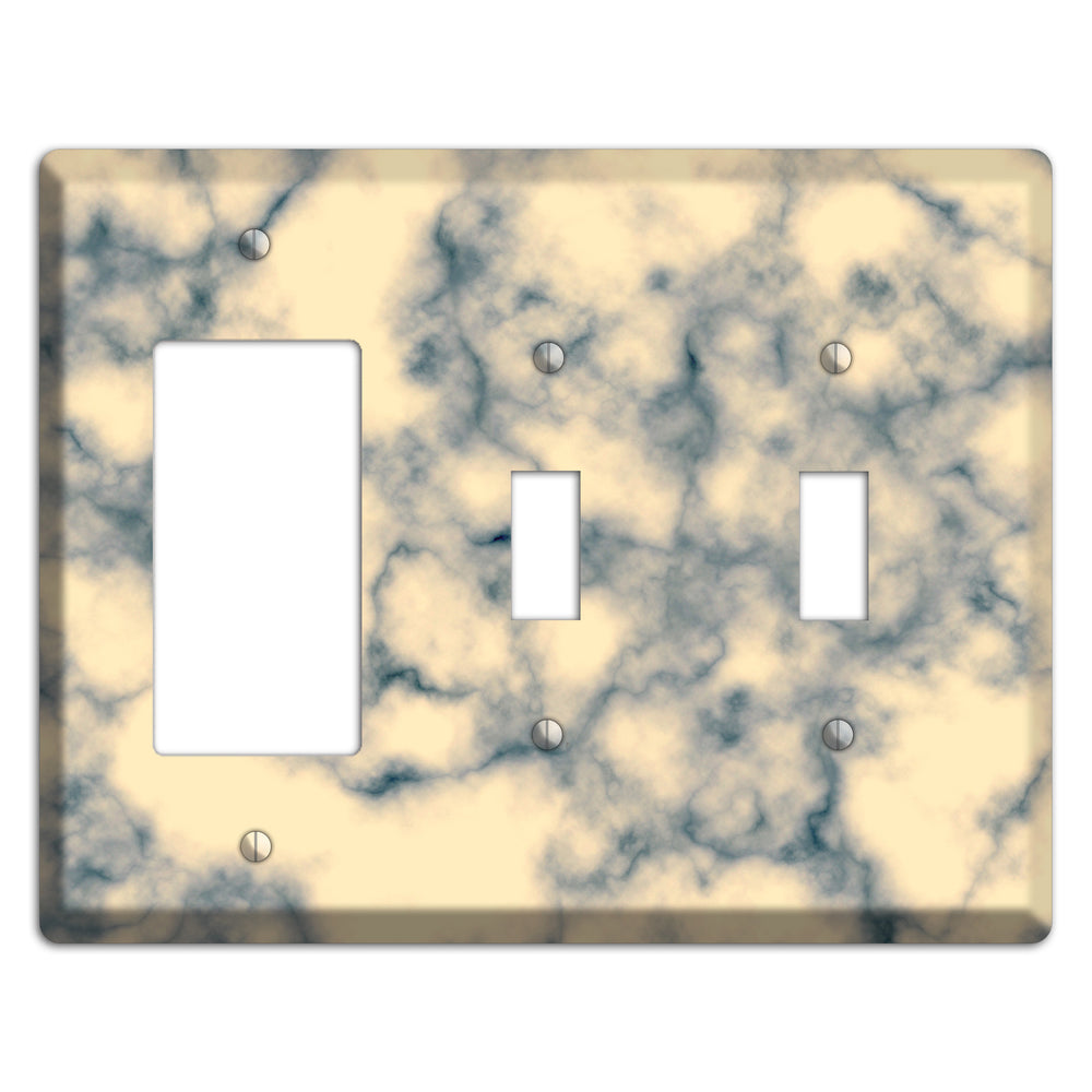 Mantle Marble Rocker / 2 Toggle Wallplate