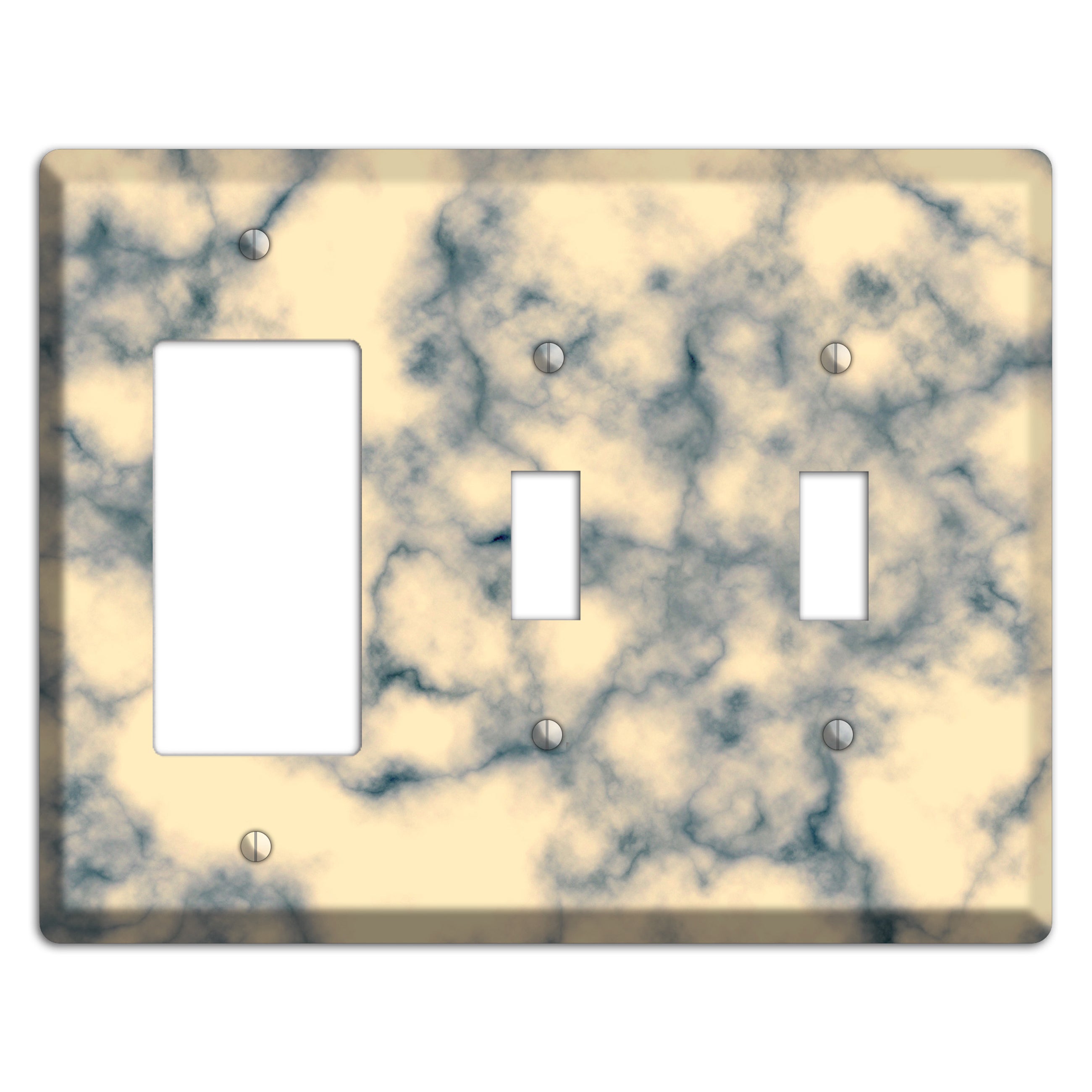 Mantle Marble Rocker / 2 Toggle Wallplate