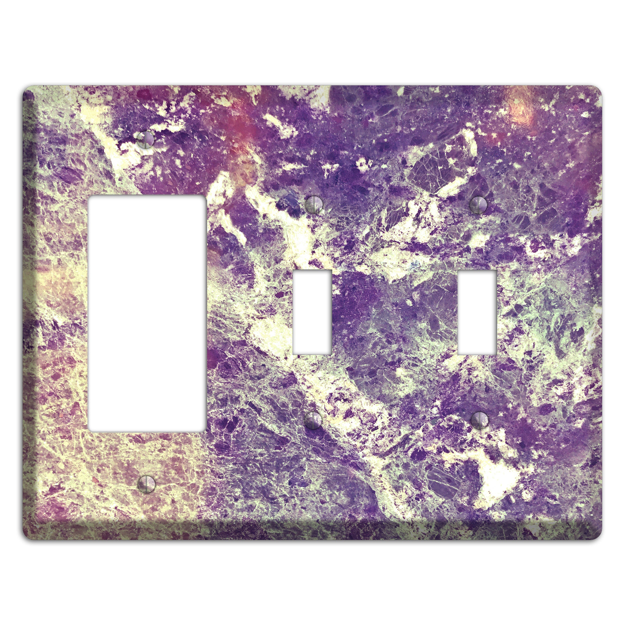 Mamba Marble Rocker / 2 Toggle Wallplate