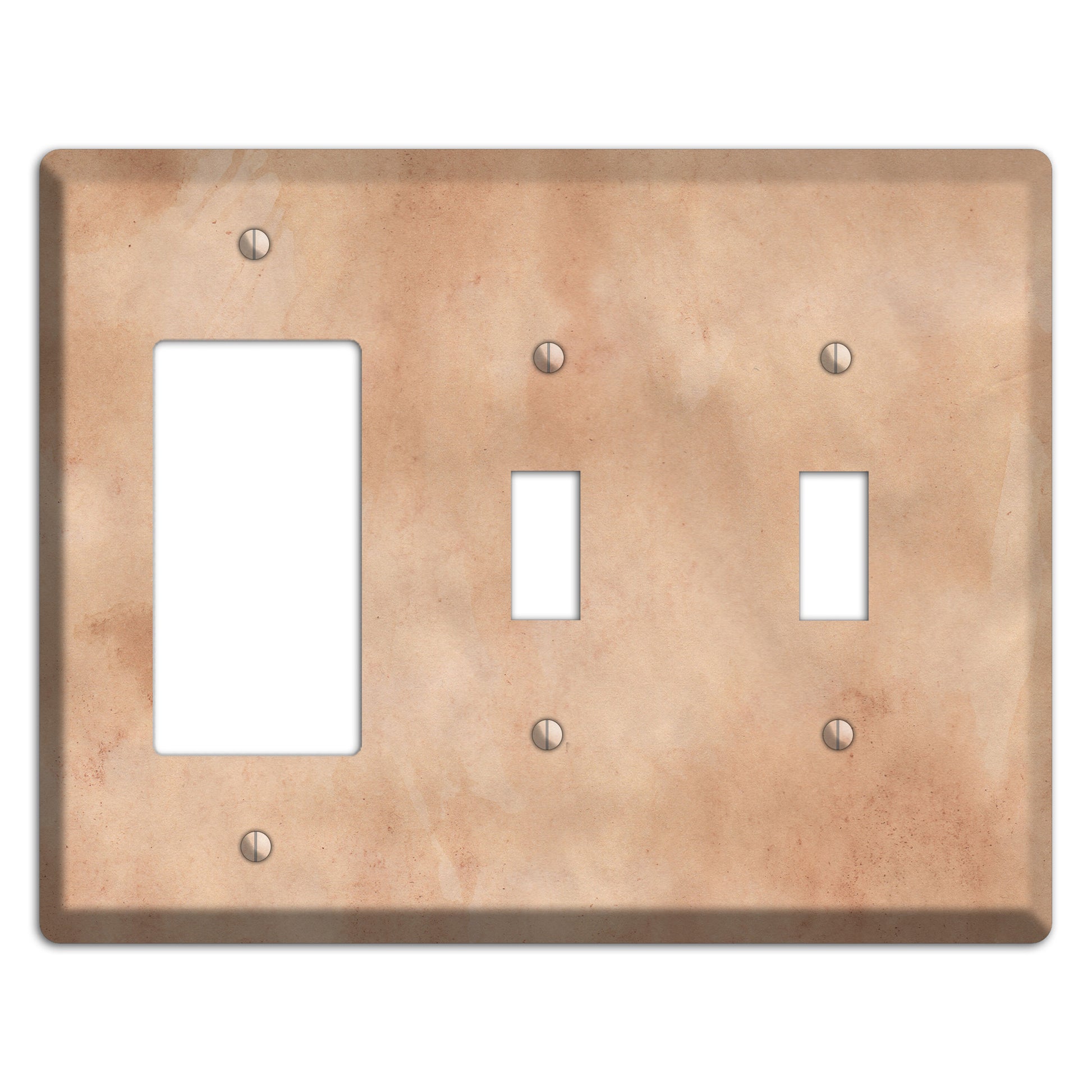 Aged Paper 4 Rocker / 2 Toggle Wallplate