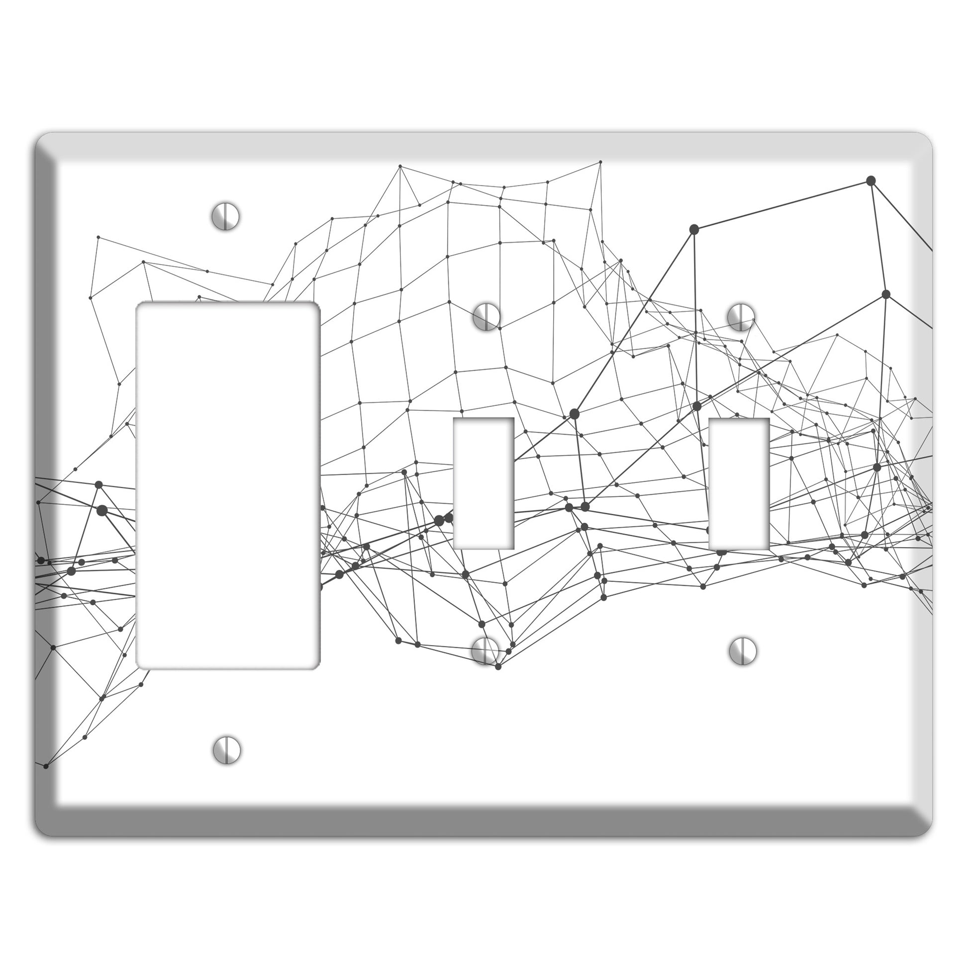 Linear K Rocker / 2 Toggle Wallplate