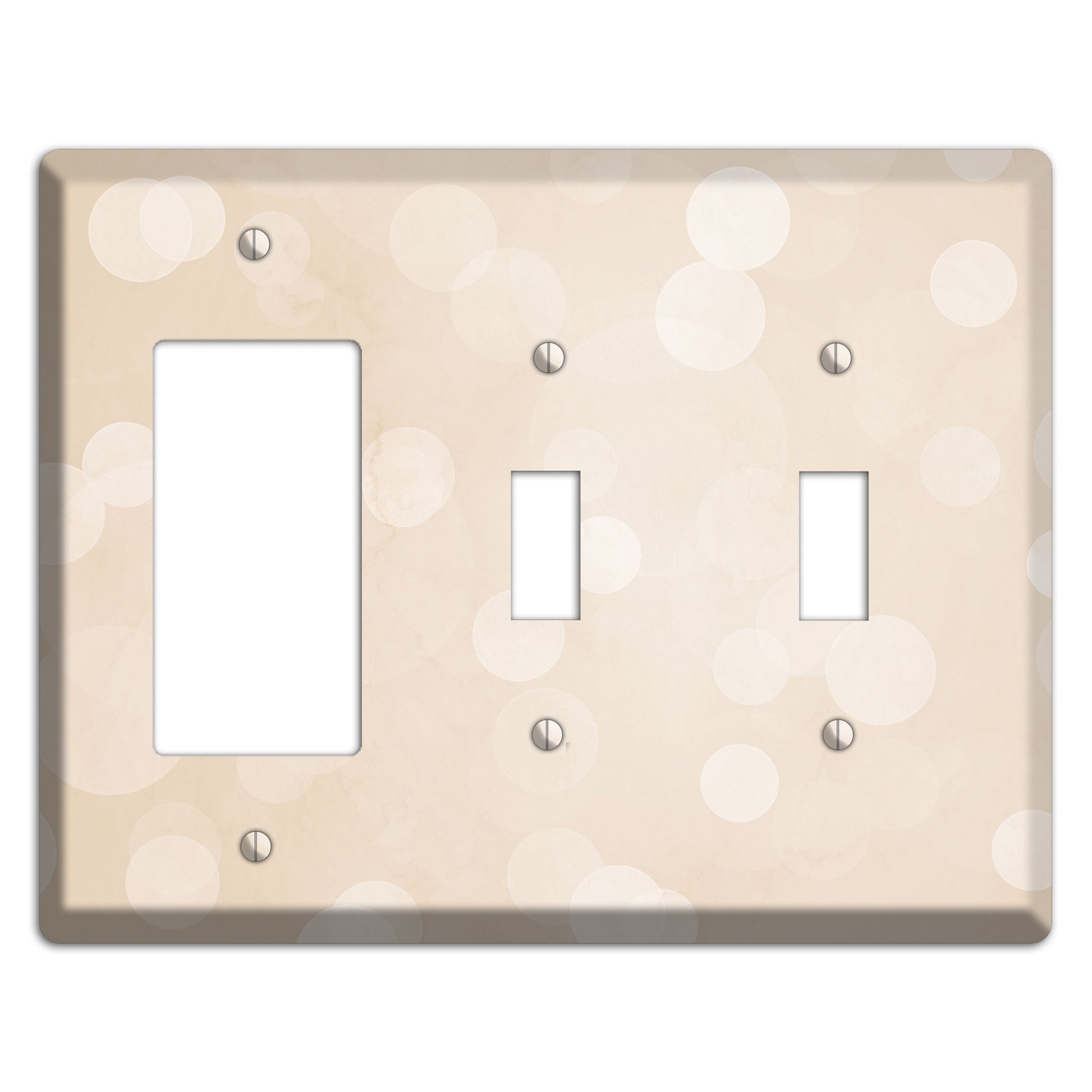 Parchment Neutral Texture Rocker / 2 Toggle Wallplate