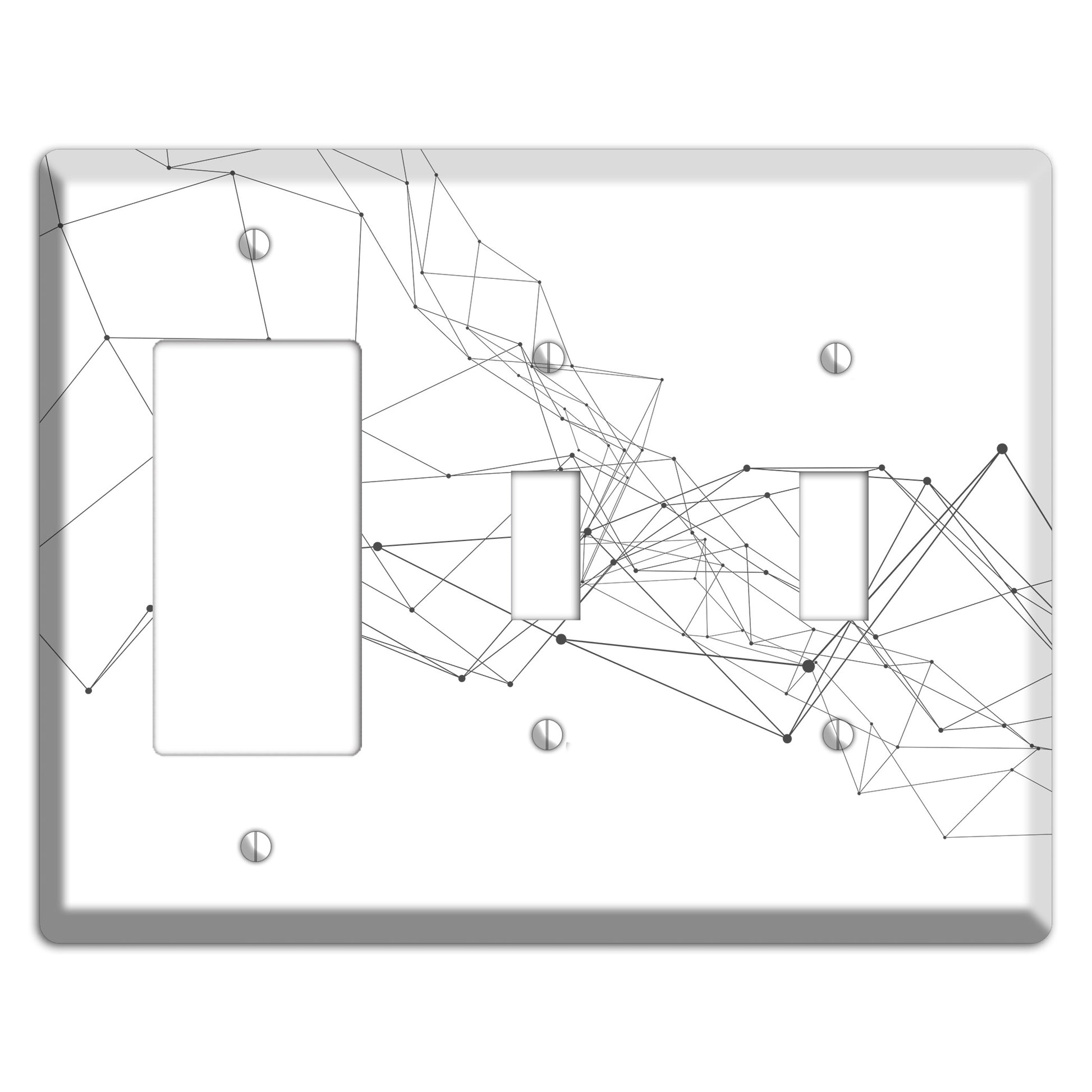 Linear F Rocker / 2 Toggle Wallplate