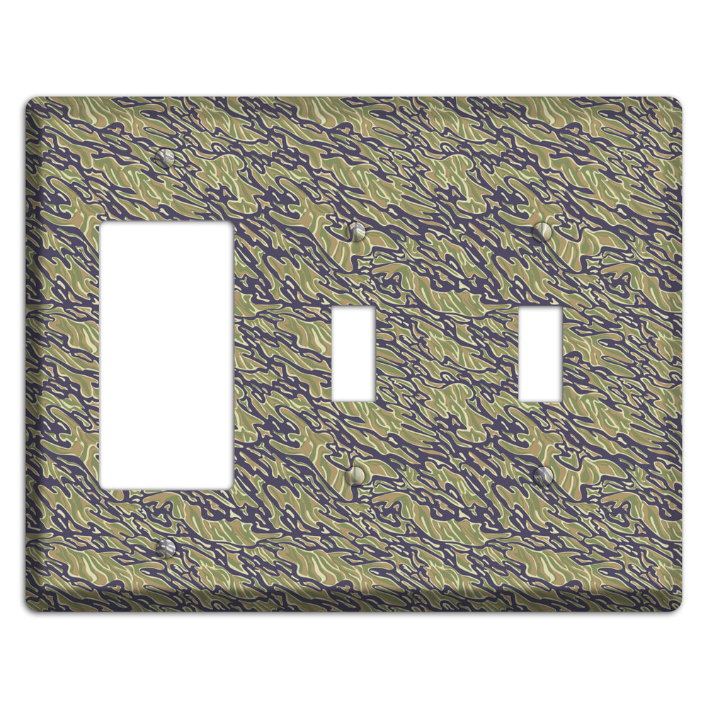 Vietnam Tiger 2 Camo Rocker / 2 Toggle Wallplate