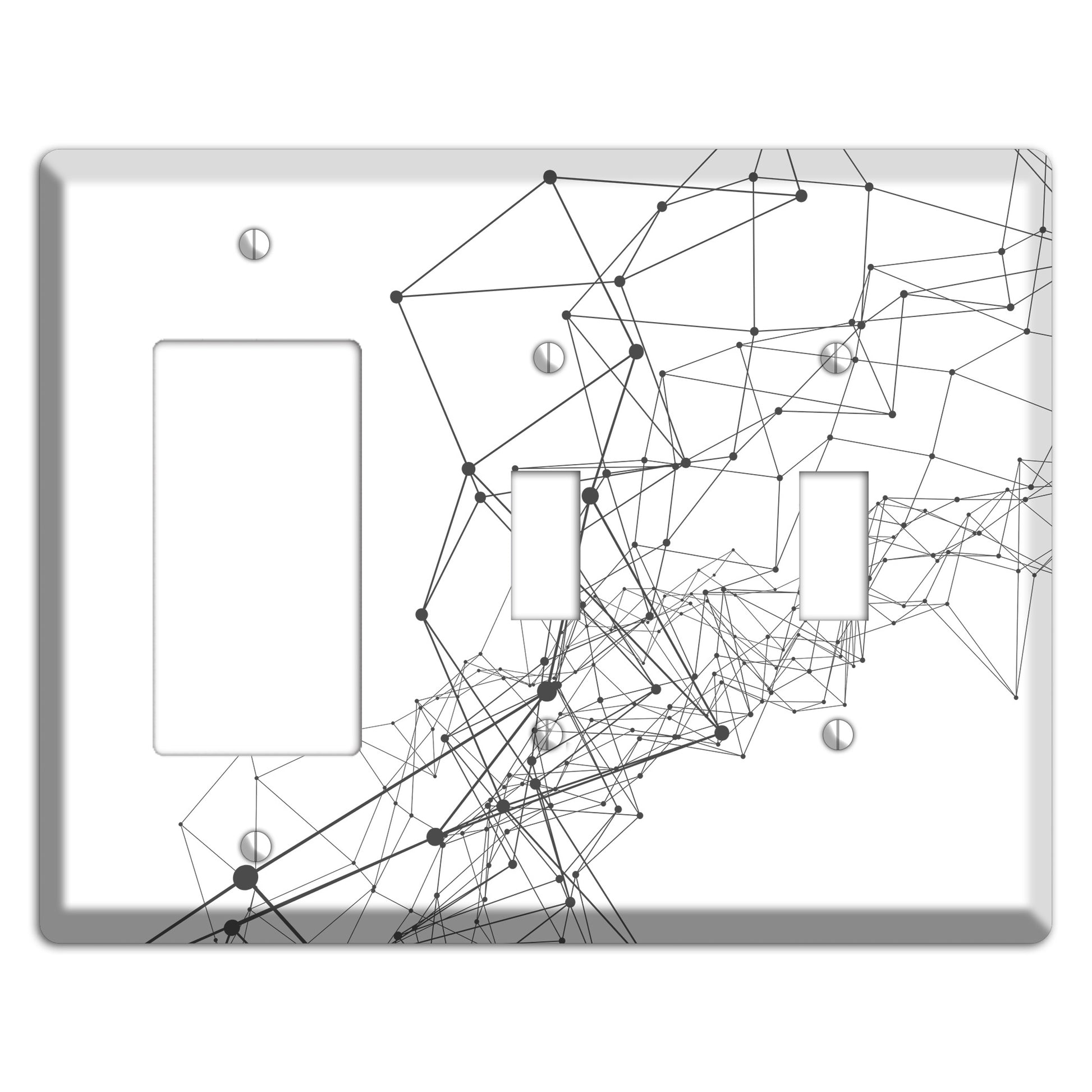 Linear C Rocker / 2 Toggle Wallplate