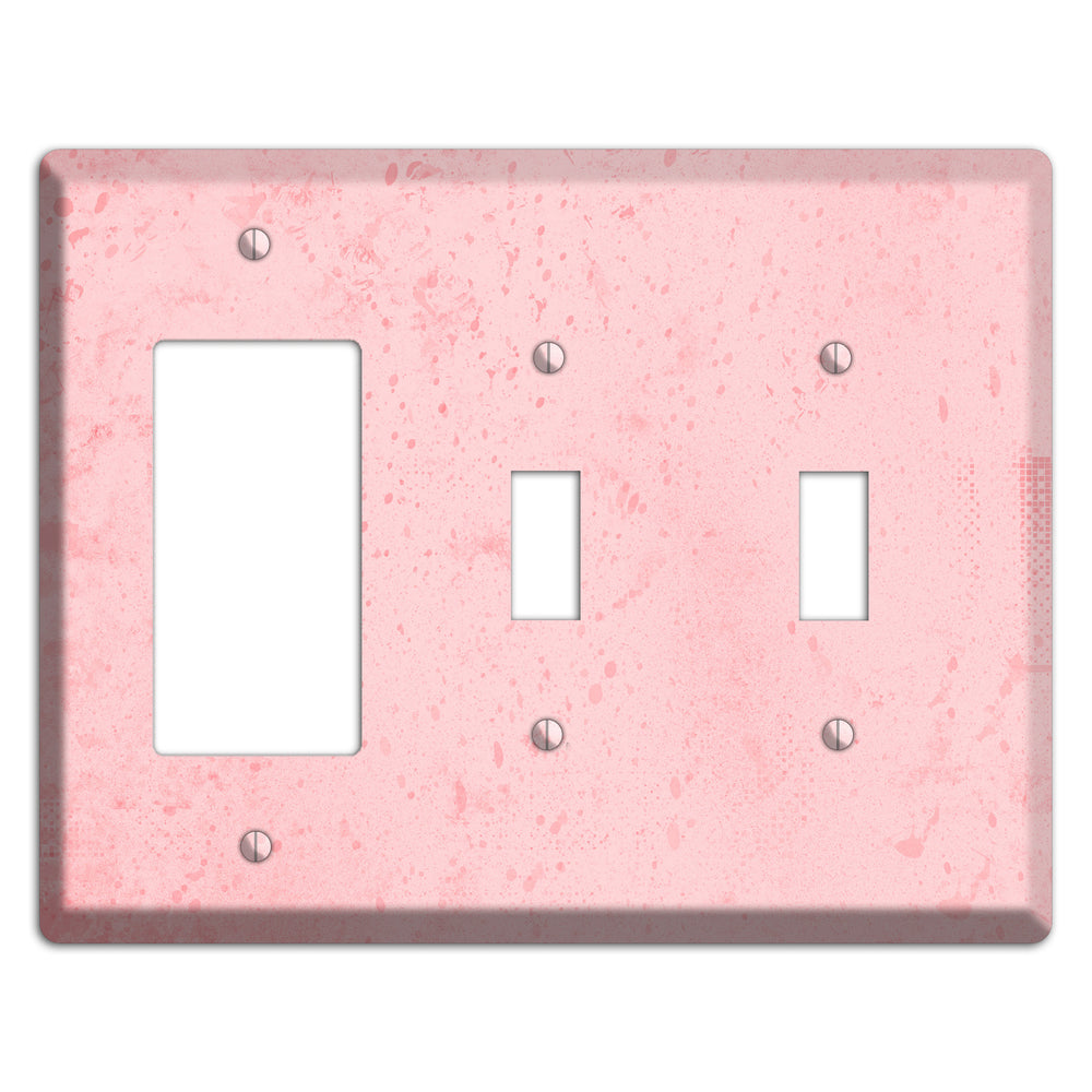 ShockingPpink Soft Coral Rocker / 2 Toggle Wallplate