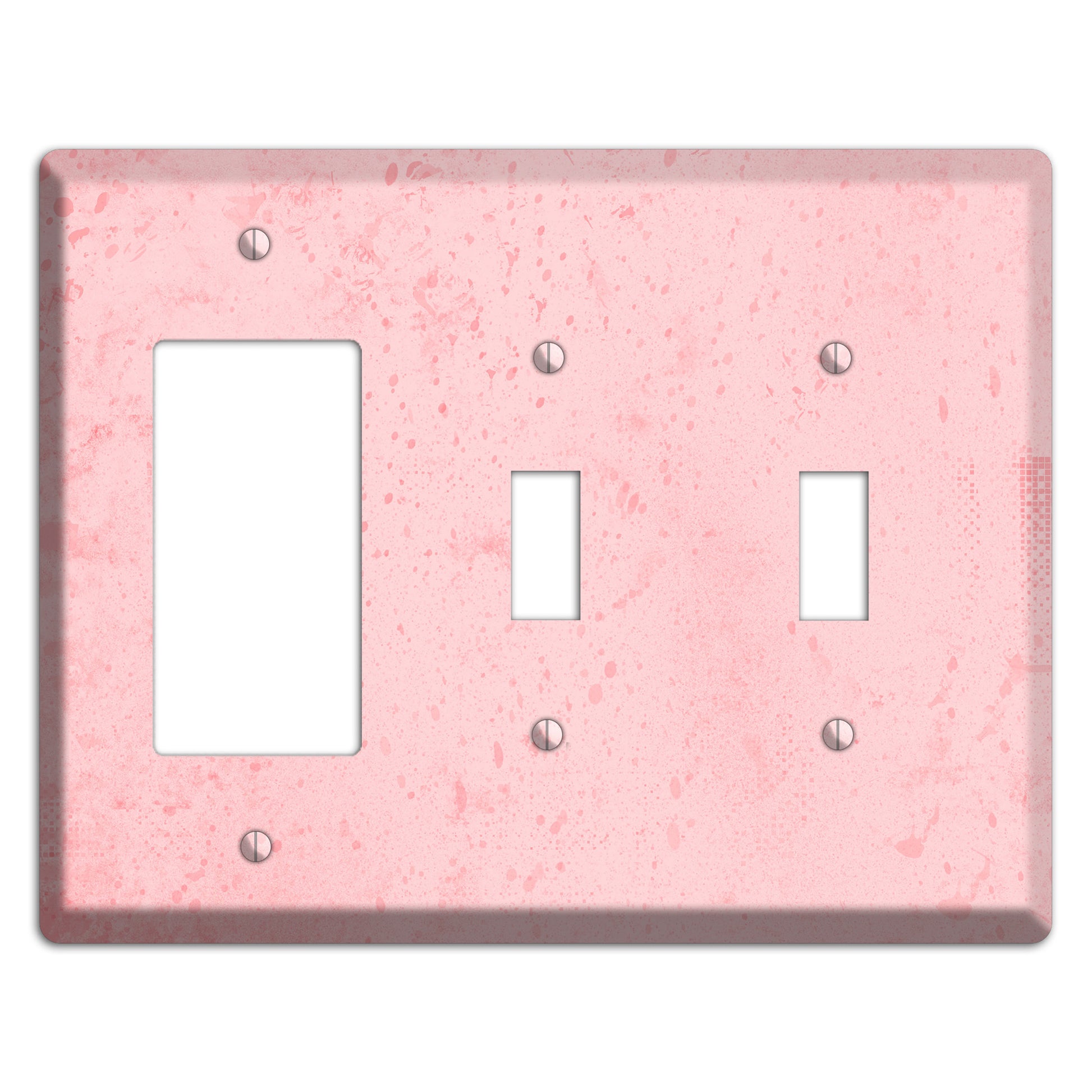 ShockingPpink Soft Coral Rocker / 2 Toggle Wallplate