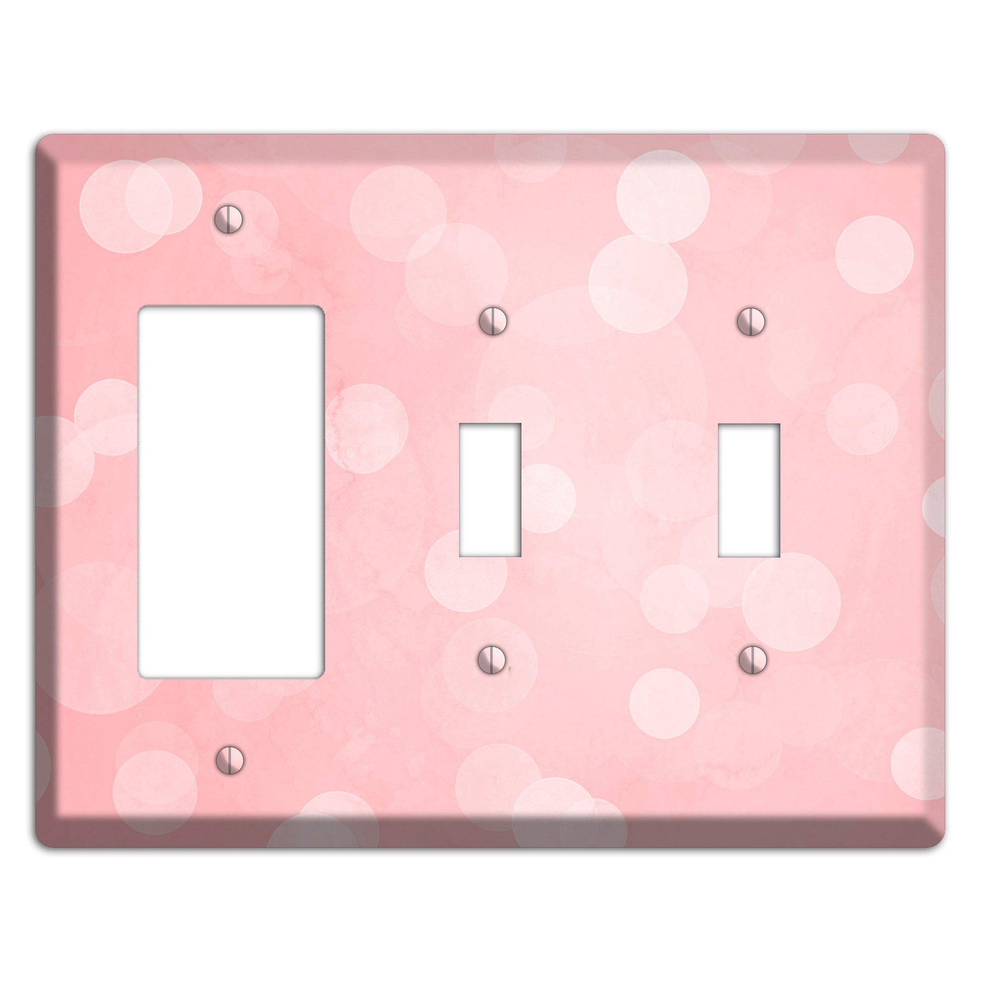 Supernova Soft Coral Rocker / 2 Toggle Wallplate