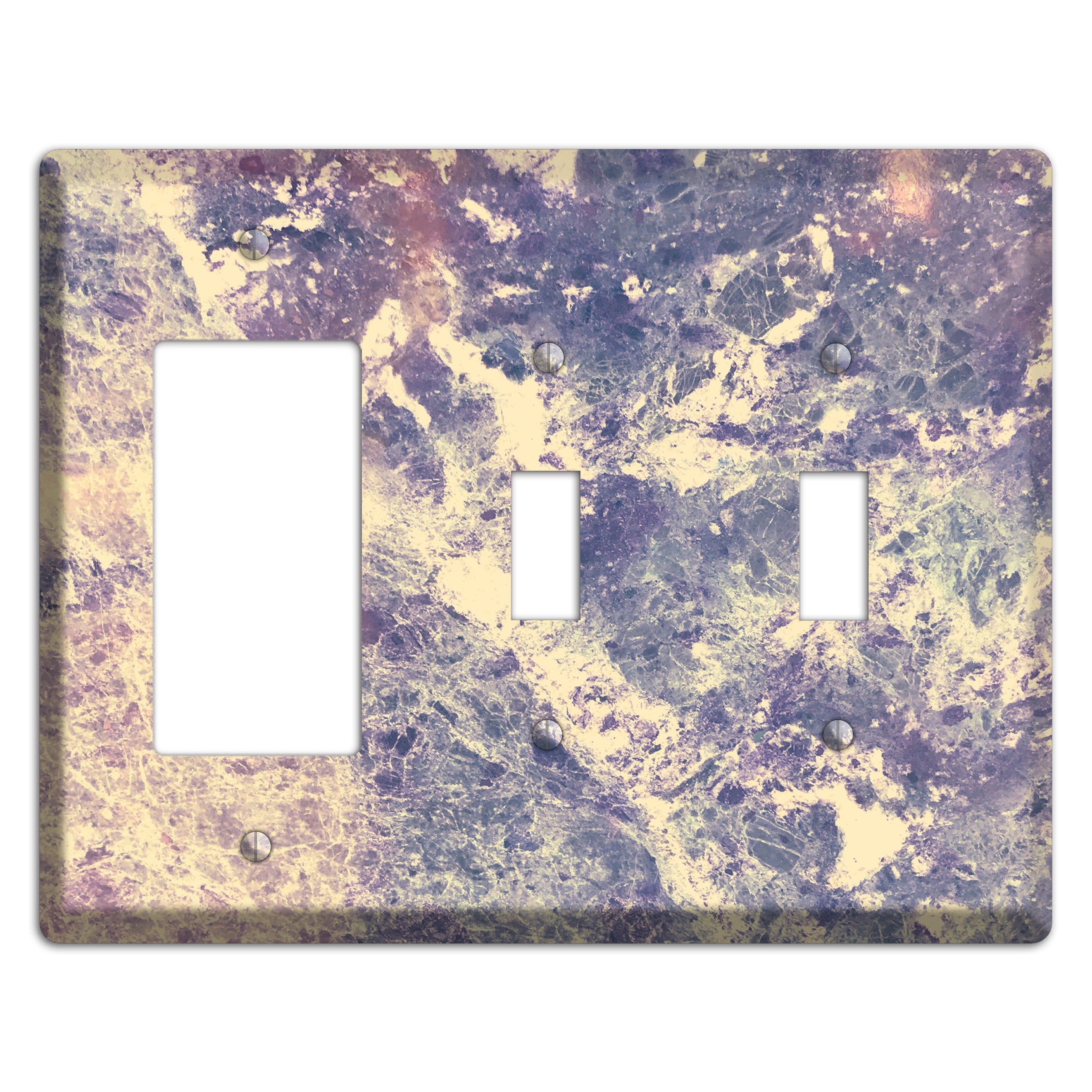 Manatee Marble Rocker / 2 Toggle Wallplate