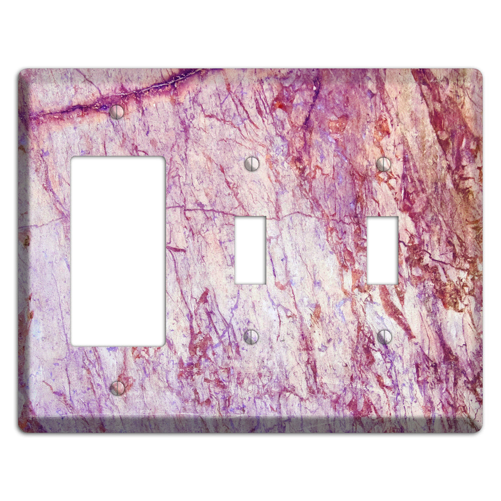 Maverick Marble Rocker / 2 Toggle Wallplate
