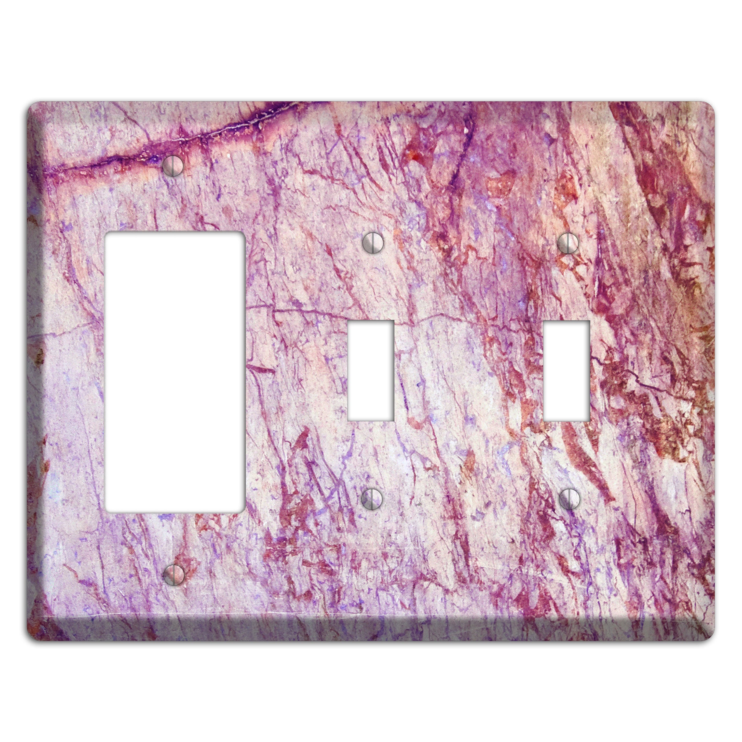 Maverick Marble Rocker / 2 Toggle Wallplate
