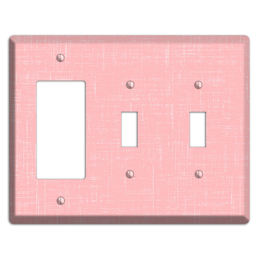 Amber Soft Coral Rocker / 2 Toggle Wallplate