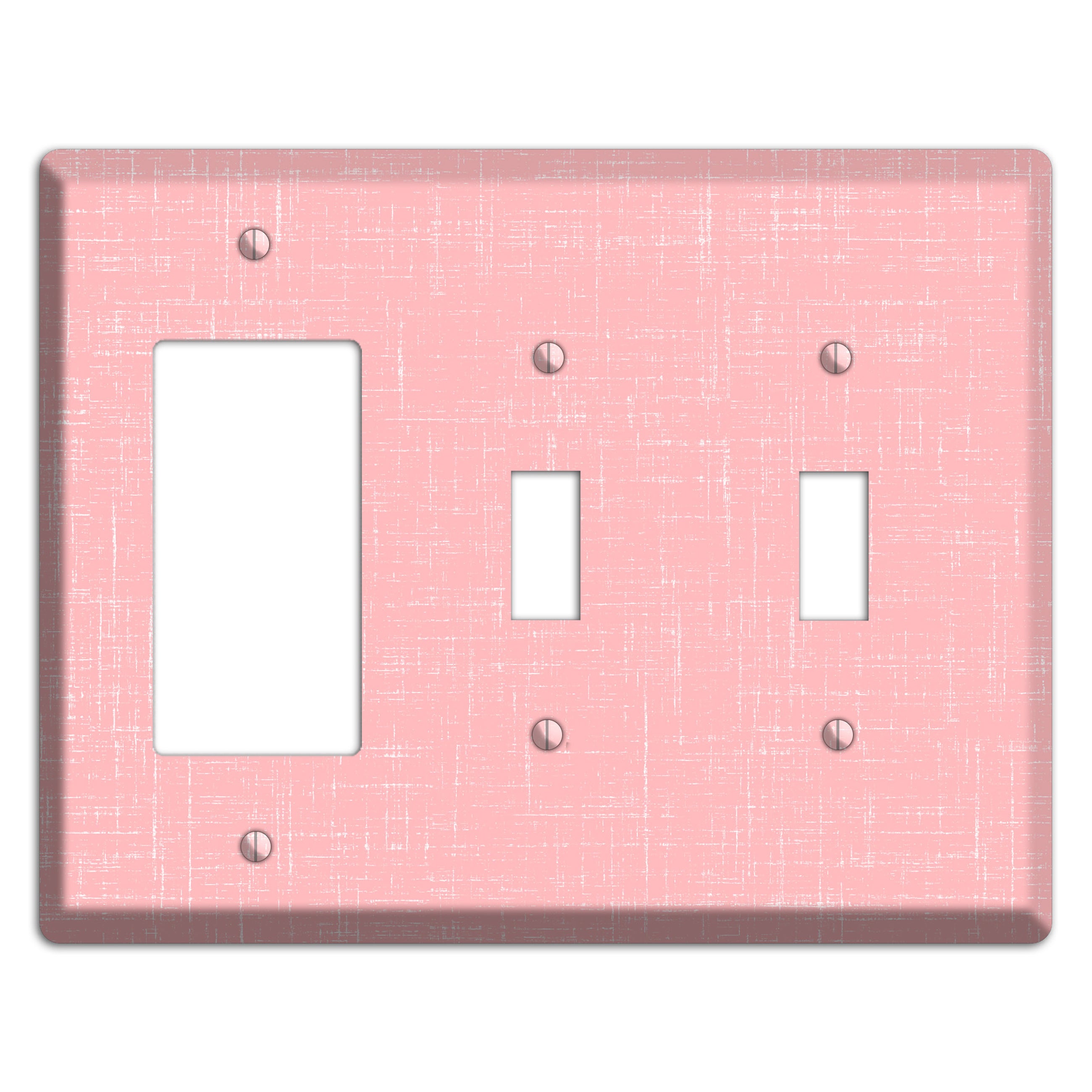 Amber Soft Coral Rocker / 2 Toggle Wallplate
