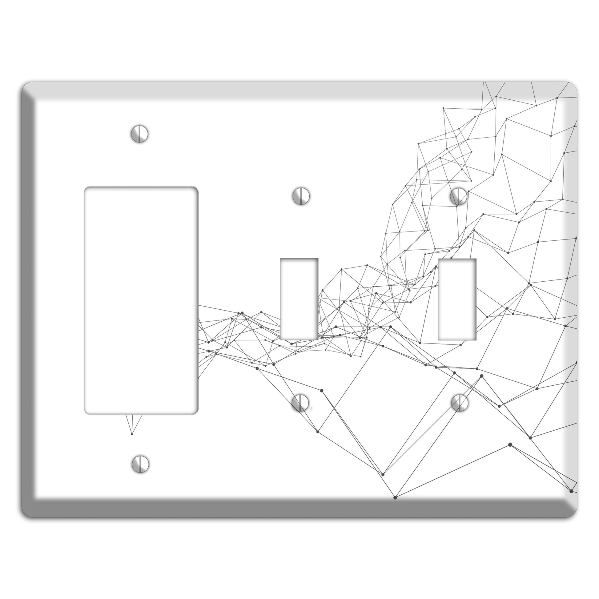 Ink Brushstrokes 7 Rocker / 2 Toggle Wallplate