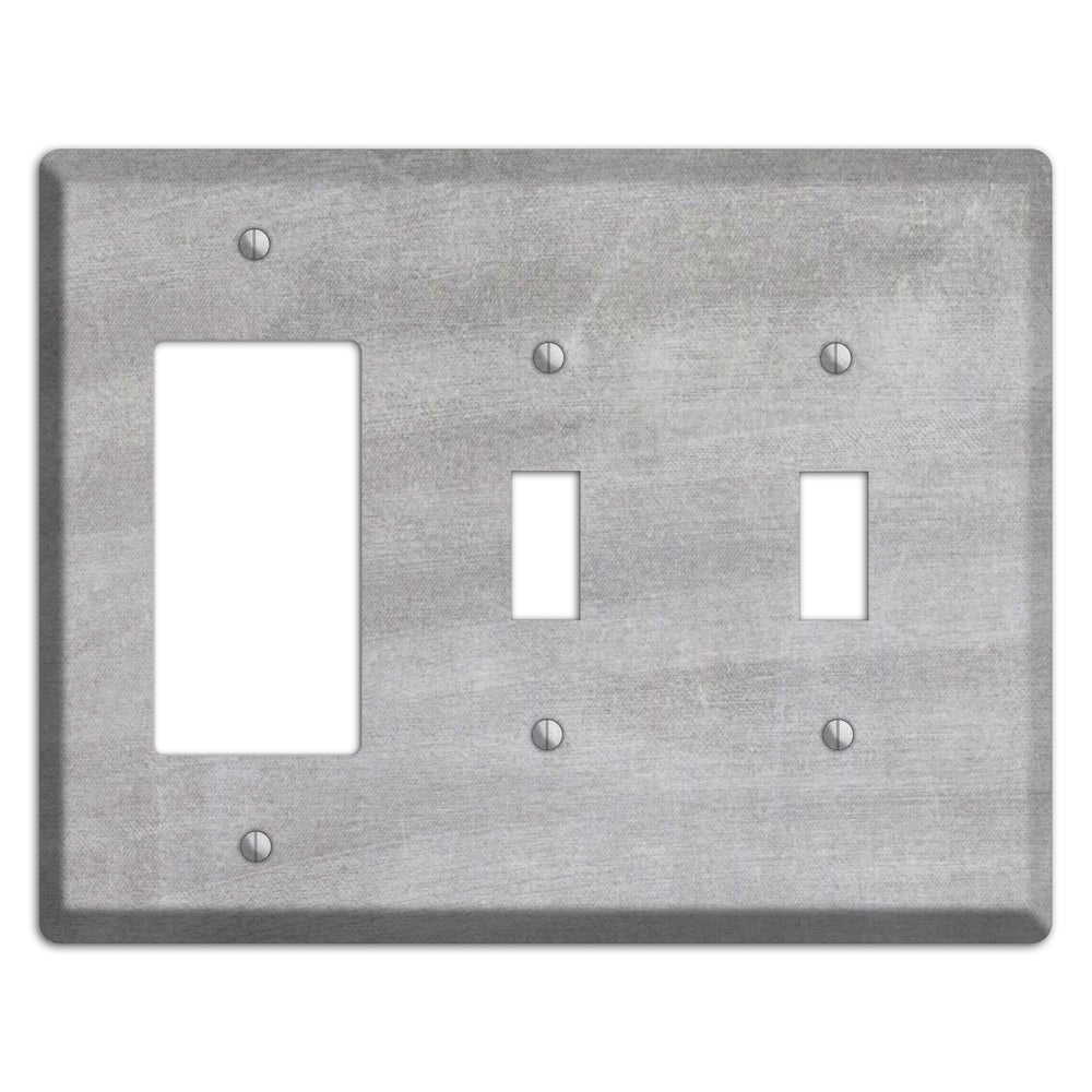 Chalk Light Grey Rocker / 2 Toggle Wallplate