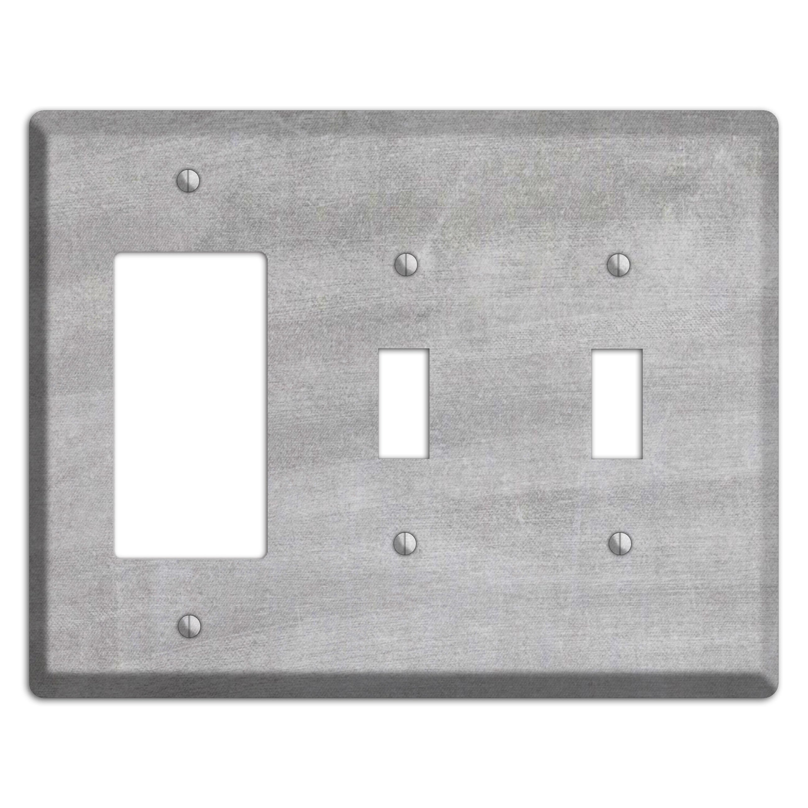 Chalk Light Grey Rocker / 2 Toggle Wallplate