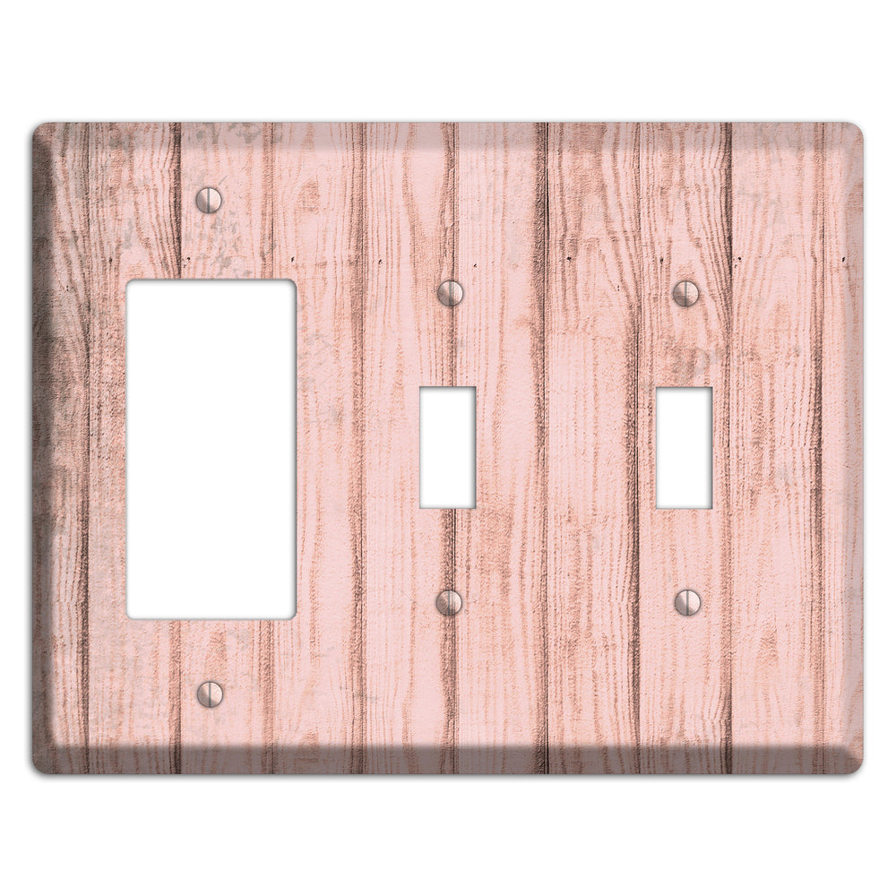 Beauty Bush Weathered Wood Rocker / 2 Toggle Wallplate