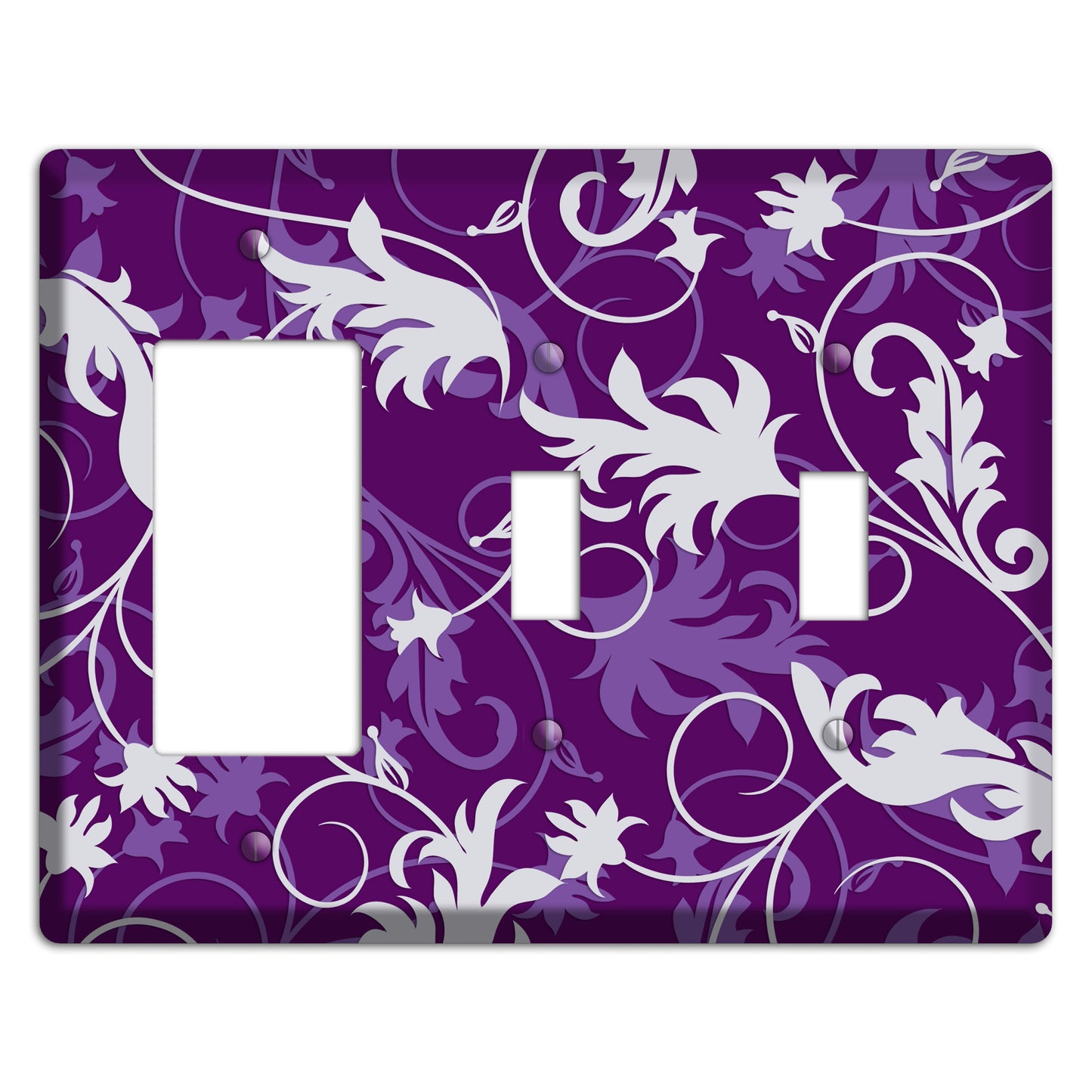 Purple Victorian Rocker / 2 Toggle Wallplate