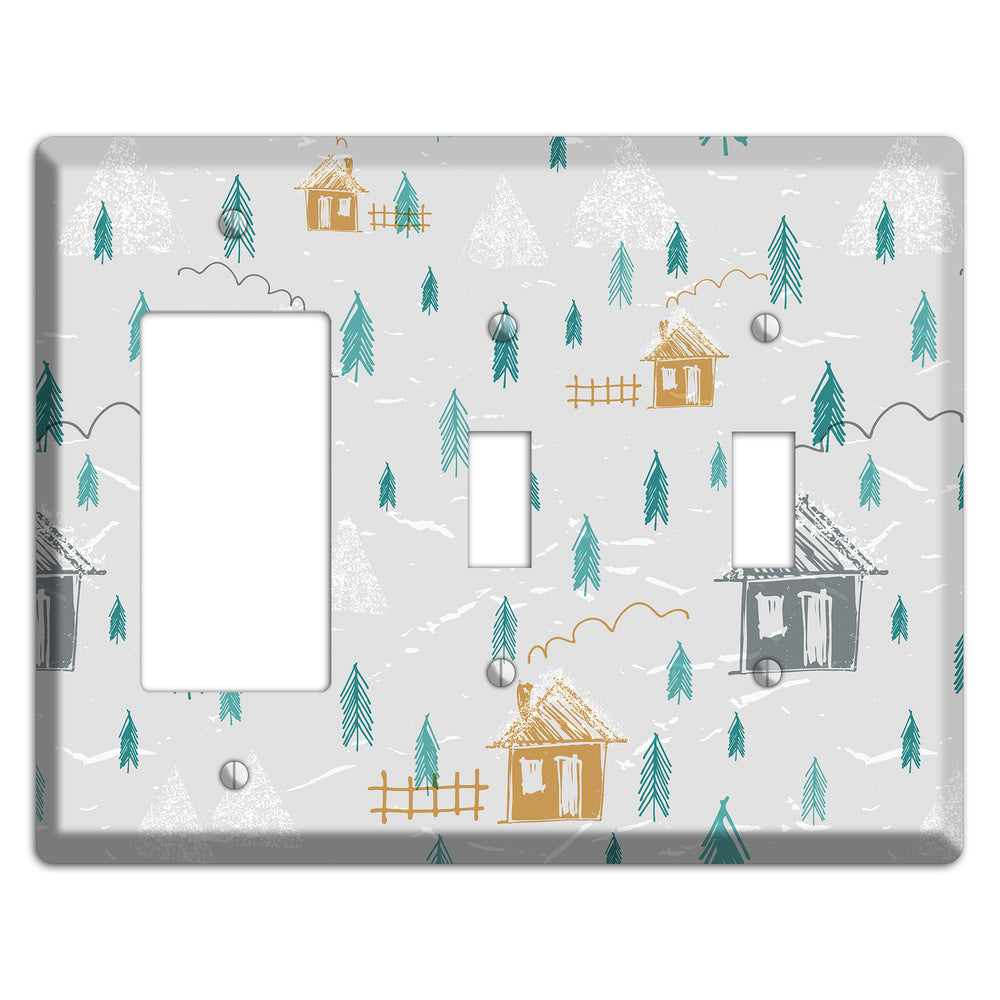 Wildlife Neighborhoods 2 Rocker / 2 Toggle Wallplate