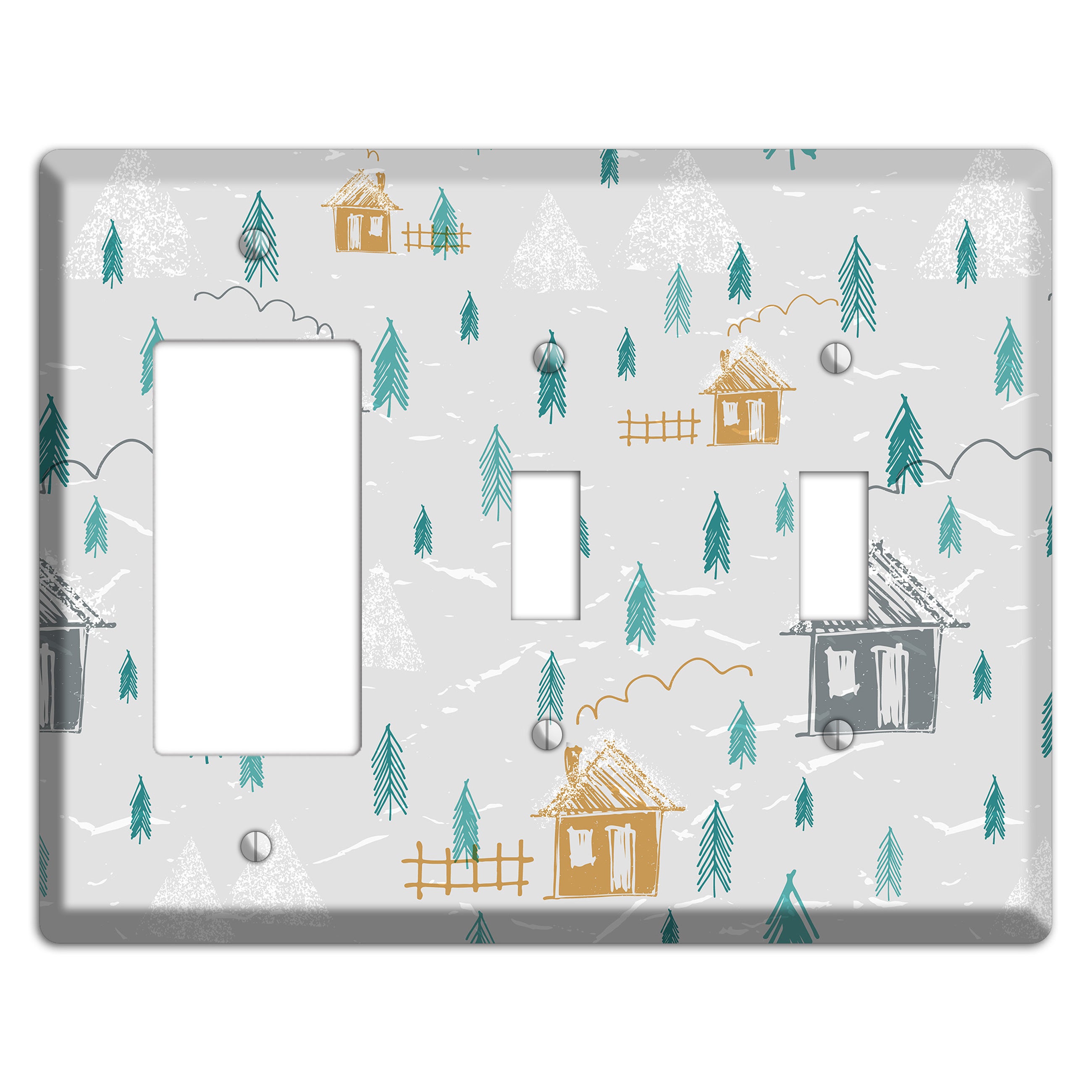Wildlife Neighborhoods 2 Rocker / 2 Toggle Wallplate