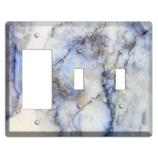 Spindle Marble Rocker / 2 Toggle Wallplate
