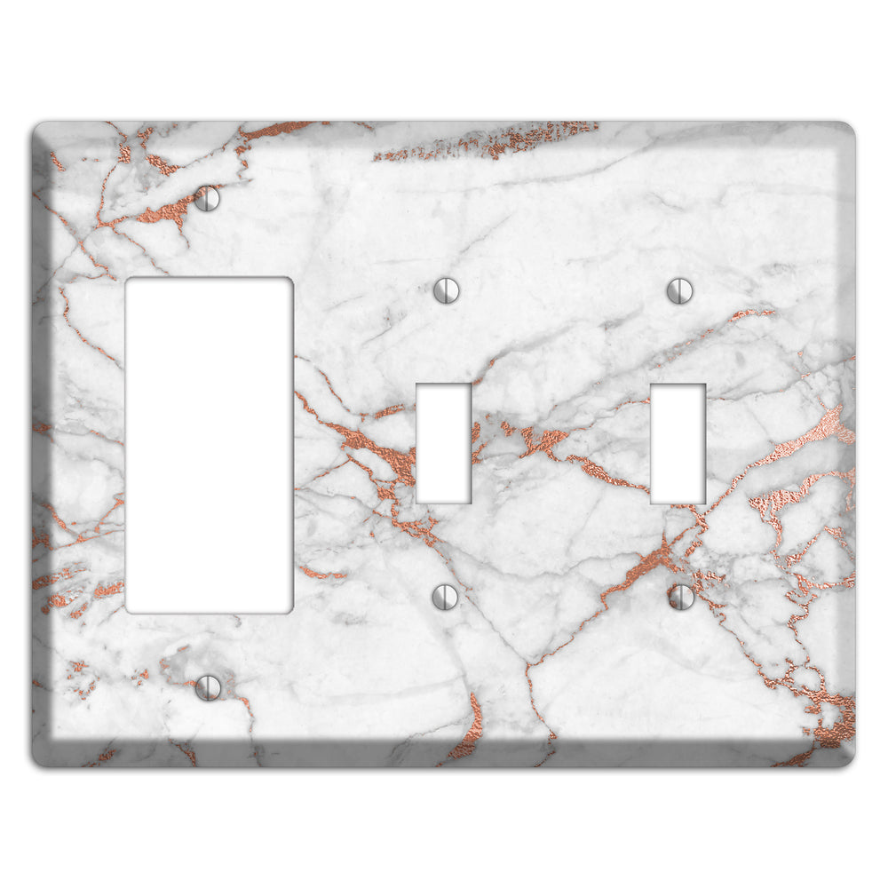 Copperfield Copper Rocker / 2 Toggle Wallplate