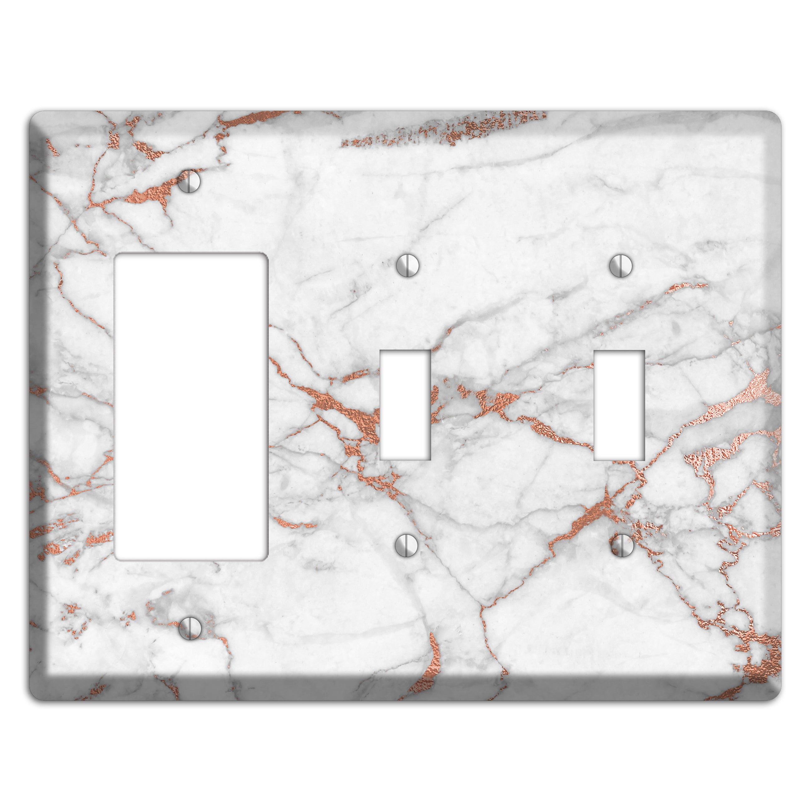 Copperfield Copper Rocker / 2 Toggle Wallplate