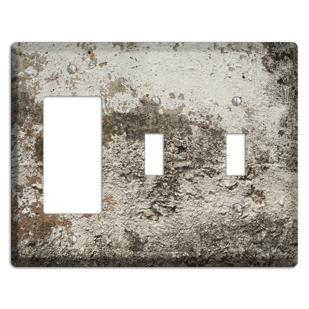 Old Concrete 12 Rocker / 2 Toggle Wallplate